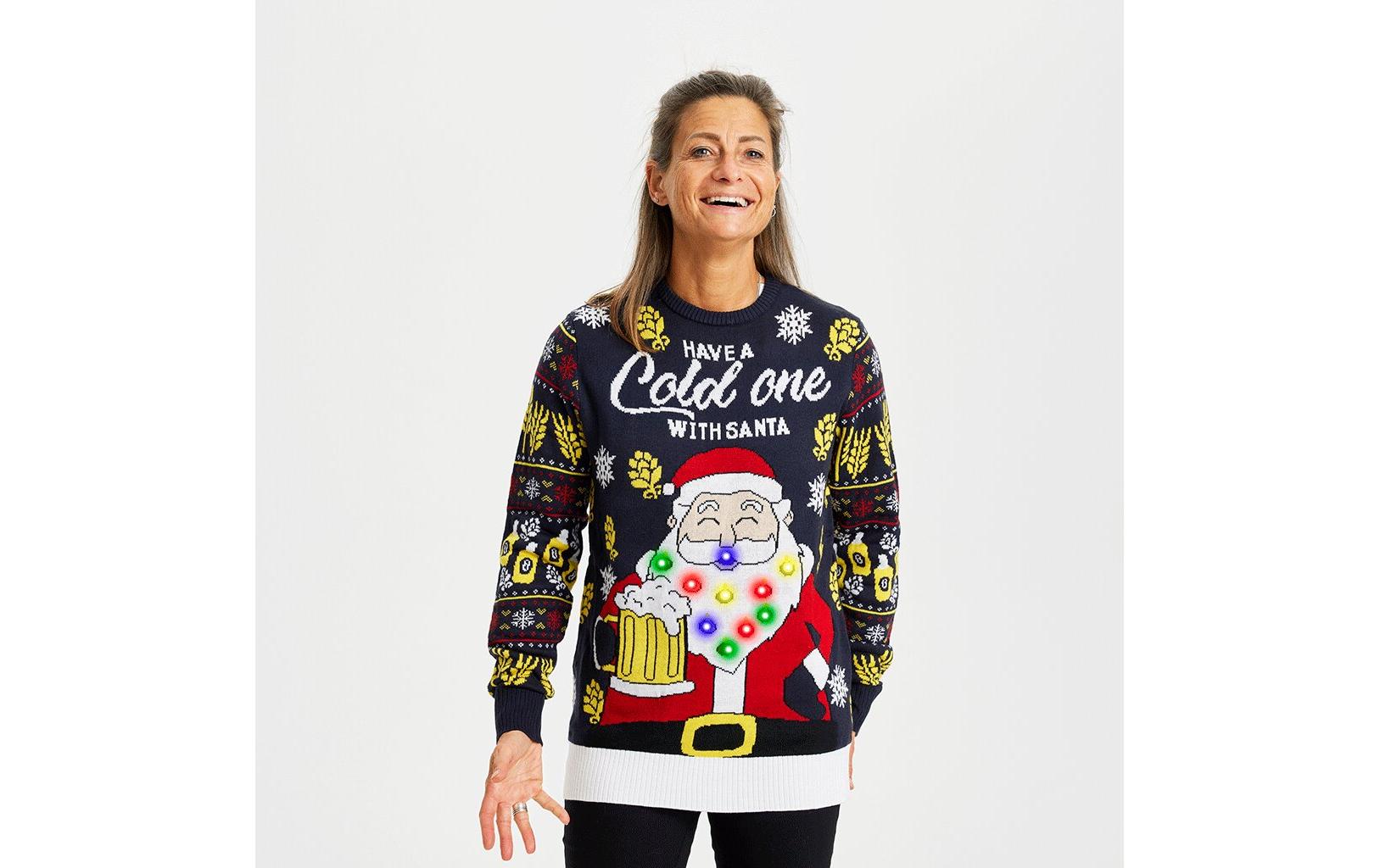 Christmas Sweats Have a Cold One With Santa LED S