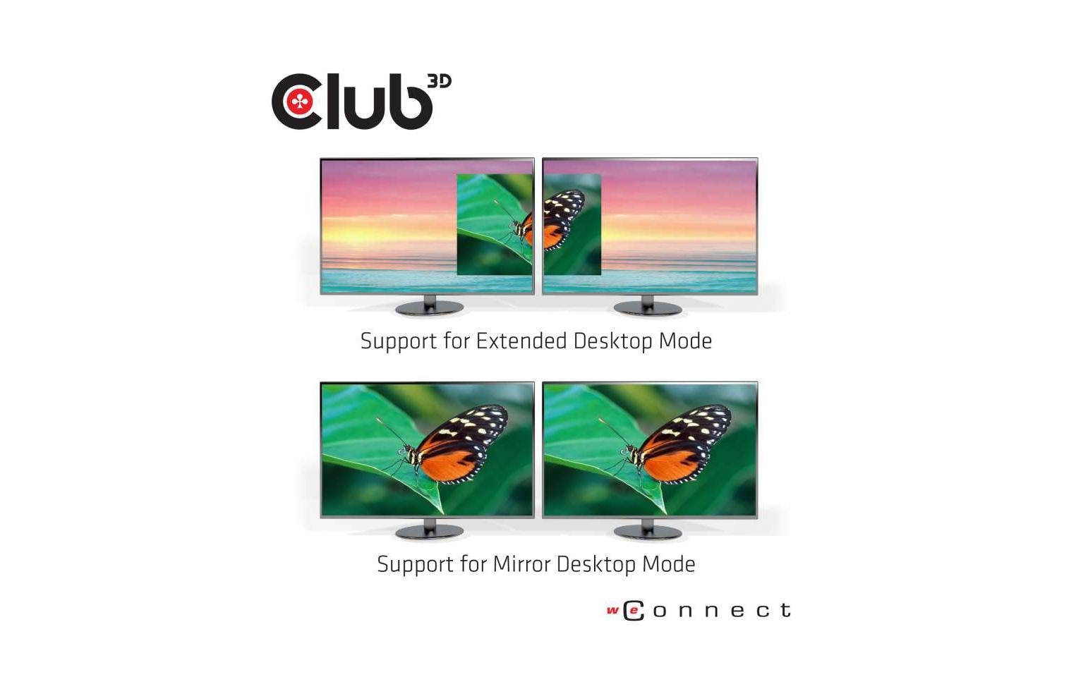 Club 3D Adapter USB Typ-A 3.1 - 2x HDMI 2.0