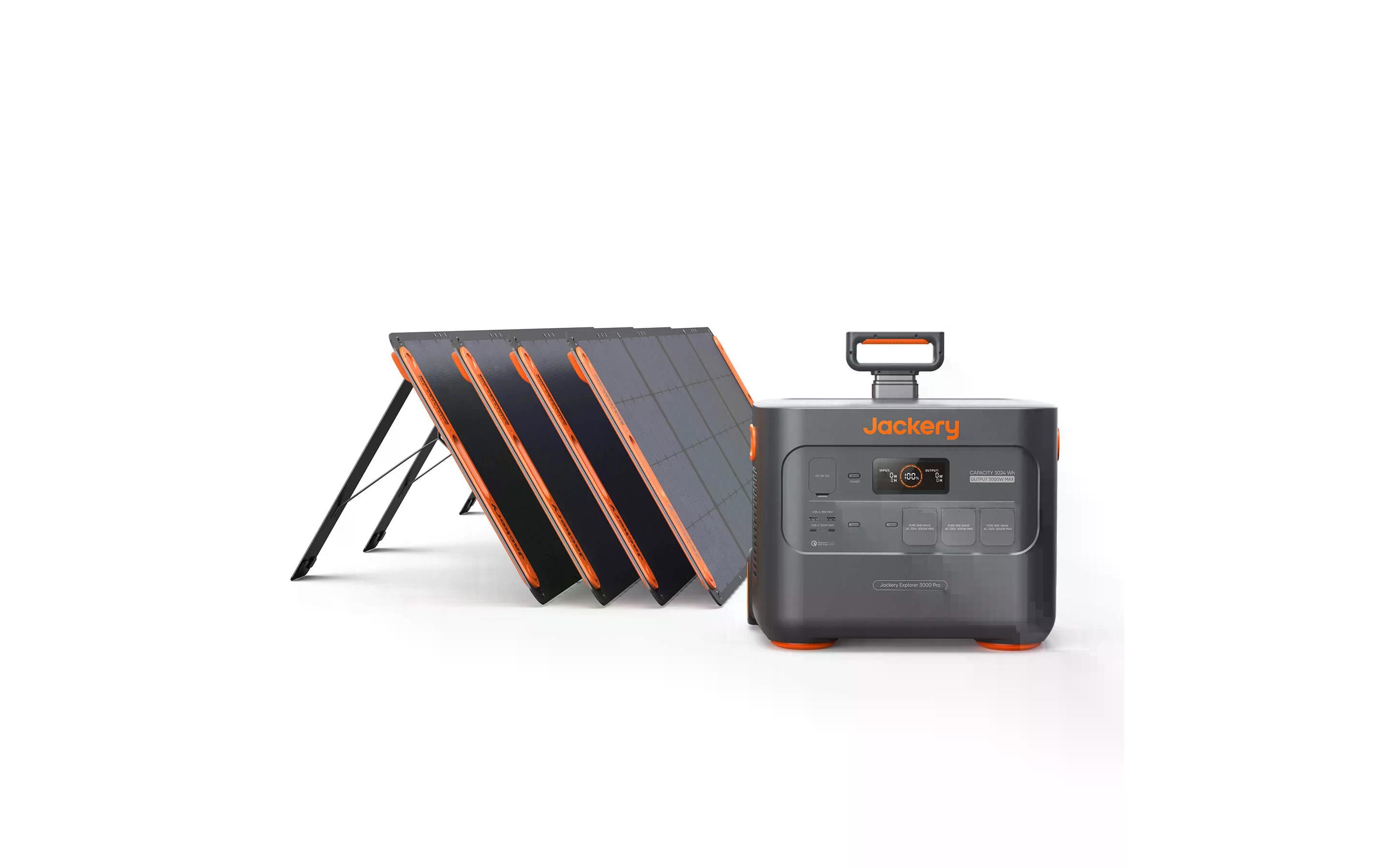 Jackery Power Station Kit Explorer 3000 Pro + 4x Saga 200W, 3024 Wh