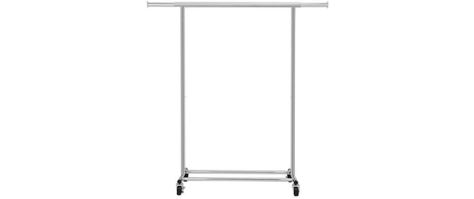 Songmics Garderobenständer Verchromt 160 cm, Silber