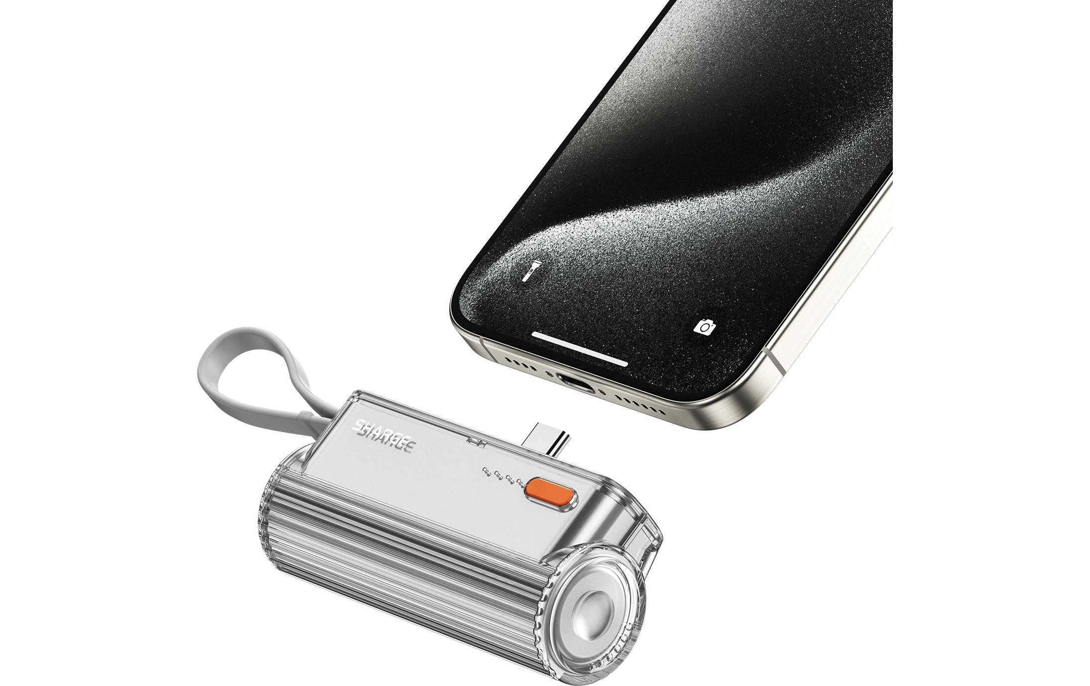 Sharge Powerbank Flow Mini Silber 5000 mAh