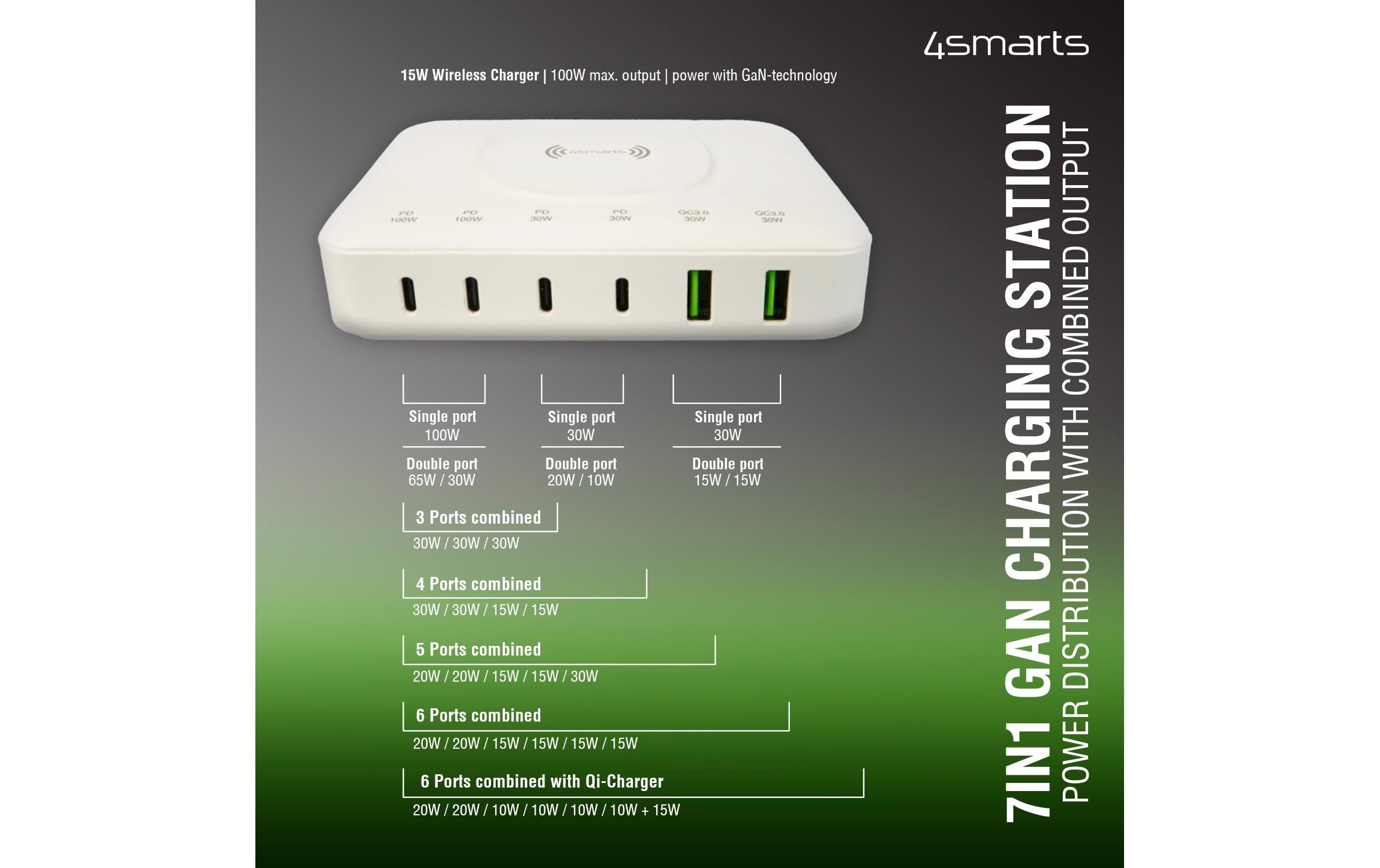 4smarts 7in1 GaN Ladestation Weiss