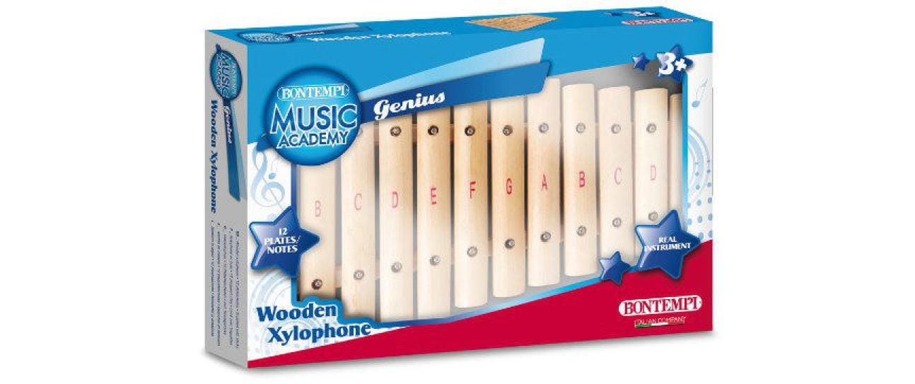 Bontempi Musikinstrument Xylophon mit 12 Holzplättchen