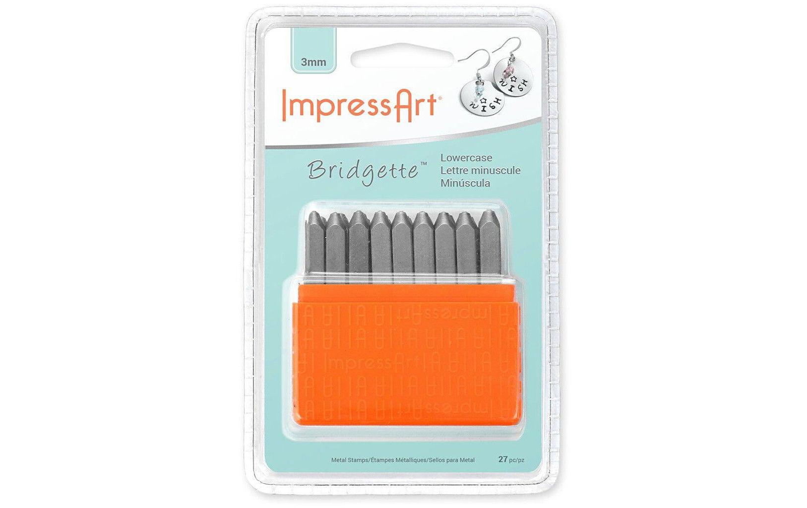 ImpressArt Prägestempel Set 3 mm Kleinbuchstaben, 27 Stück