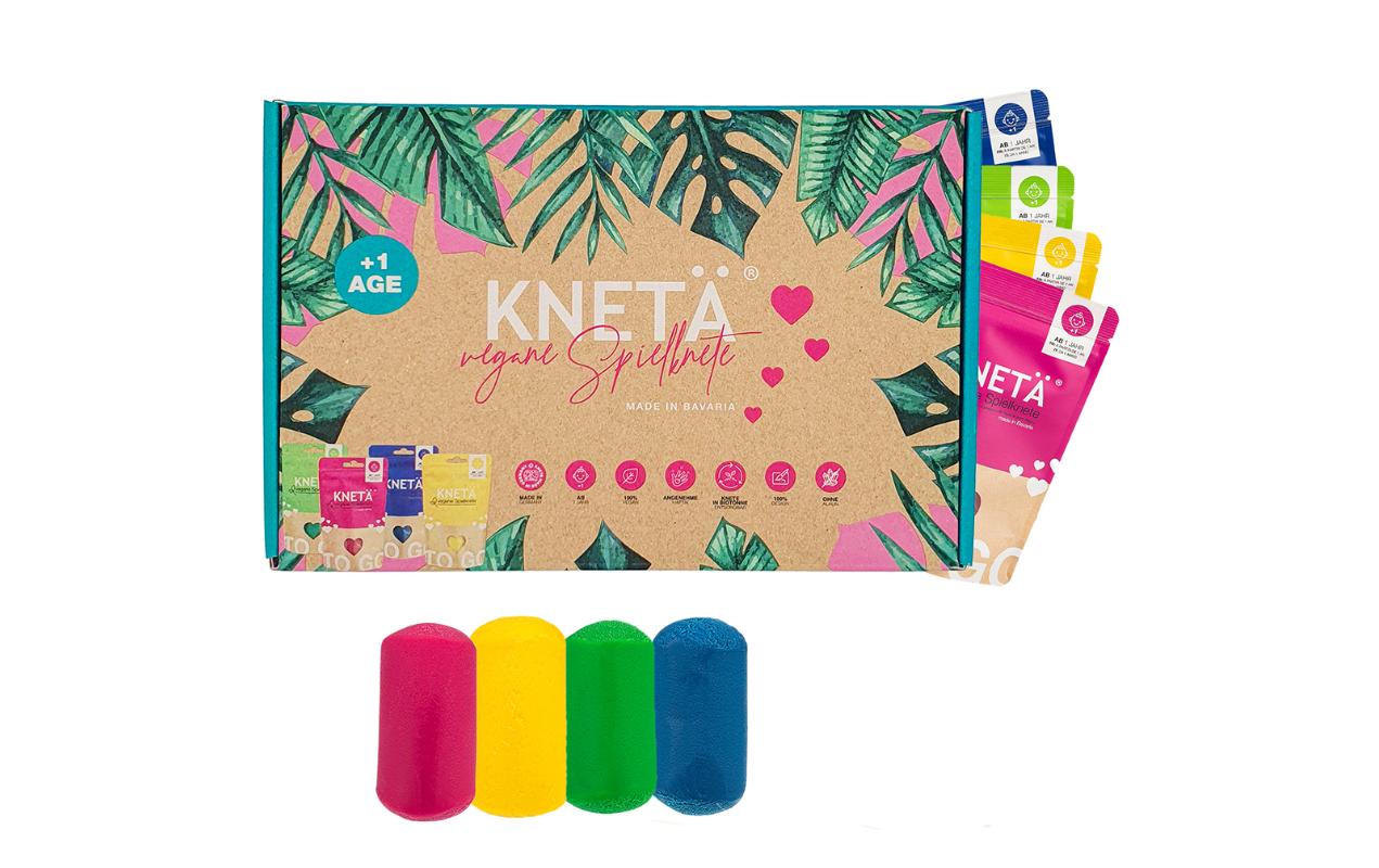 KNETÄ Vegane Spielknete 4er Bag Set, 100g