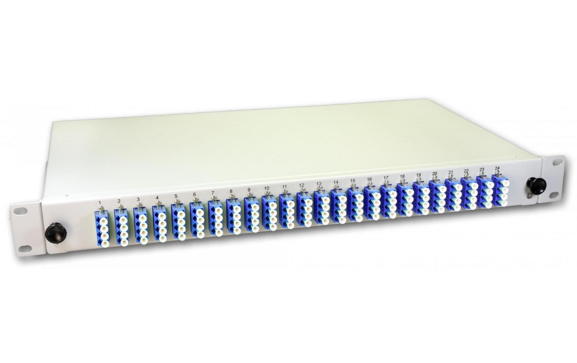 Lightwin Spleissbox 96 Fasern, 24x QLC SM, 9/125µm OS2 Pigtail