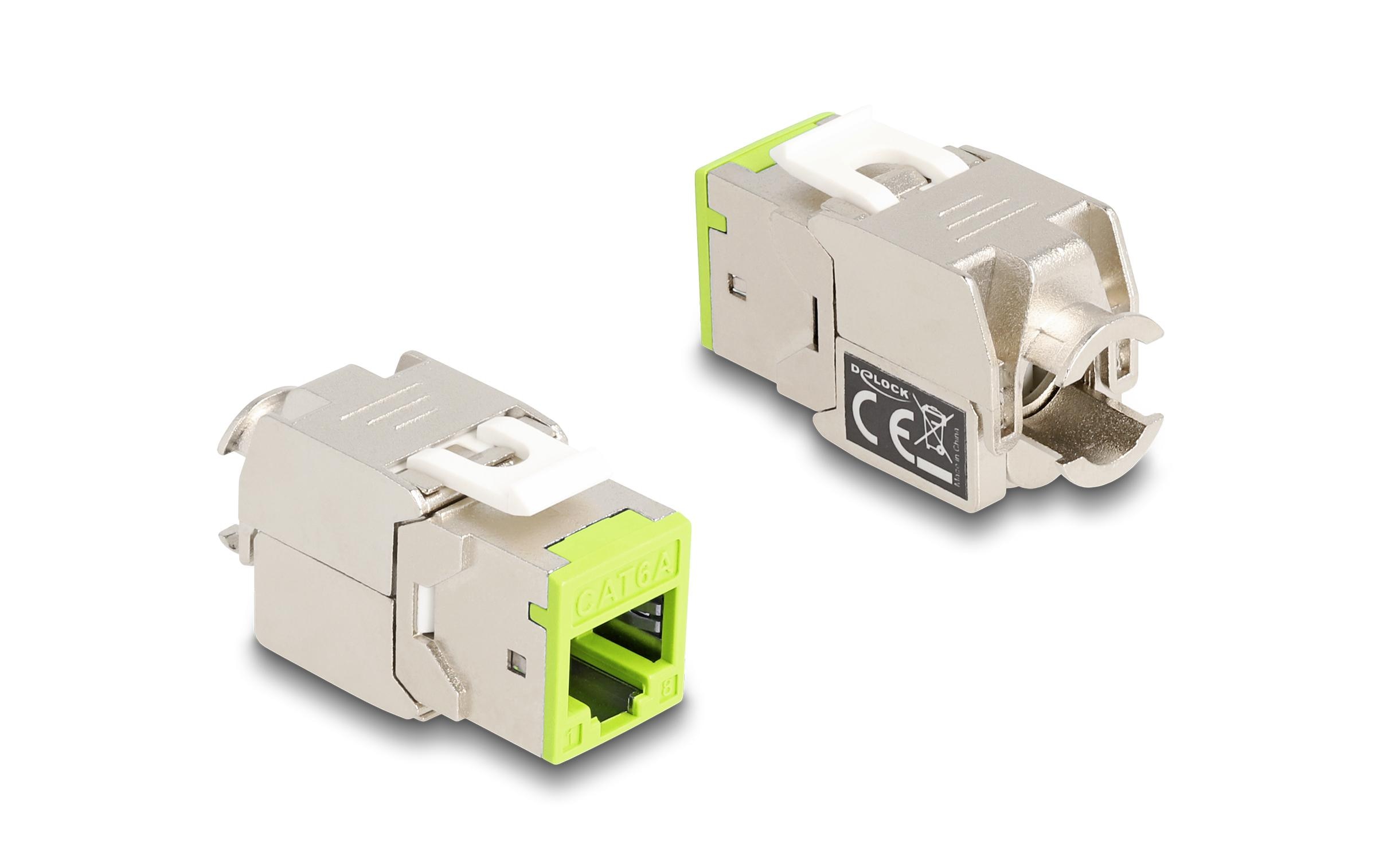 Delock Keystone-Modul RJ45 zu LSA, Cat.6A Farbig, 8 Stück