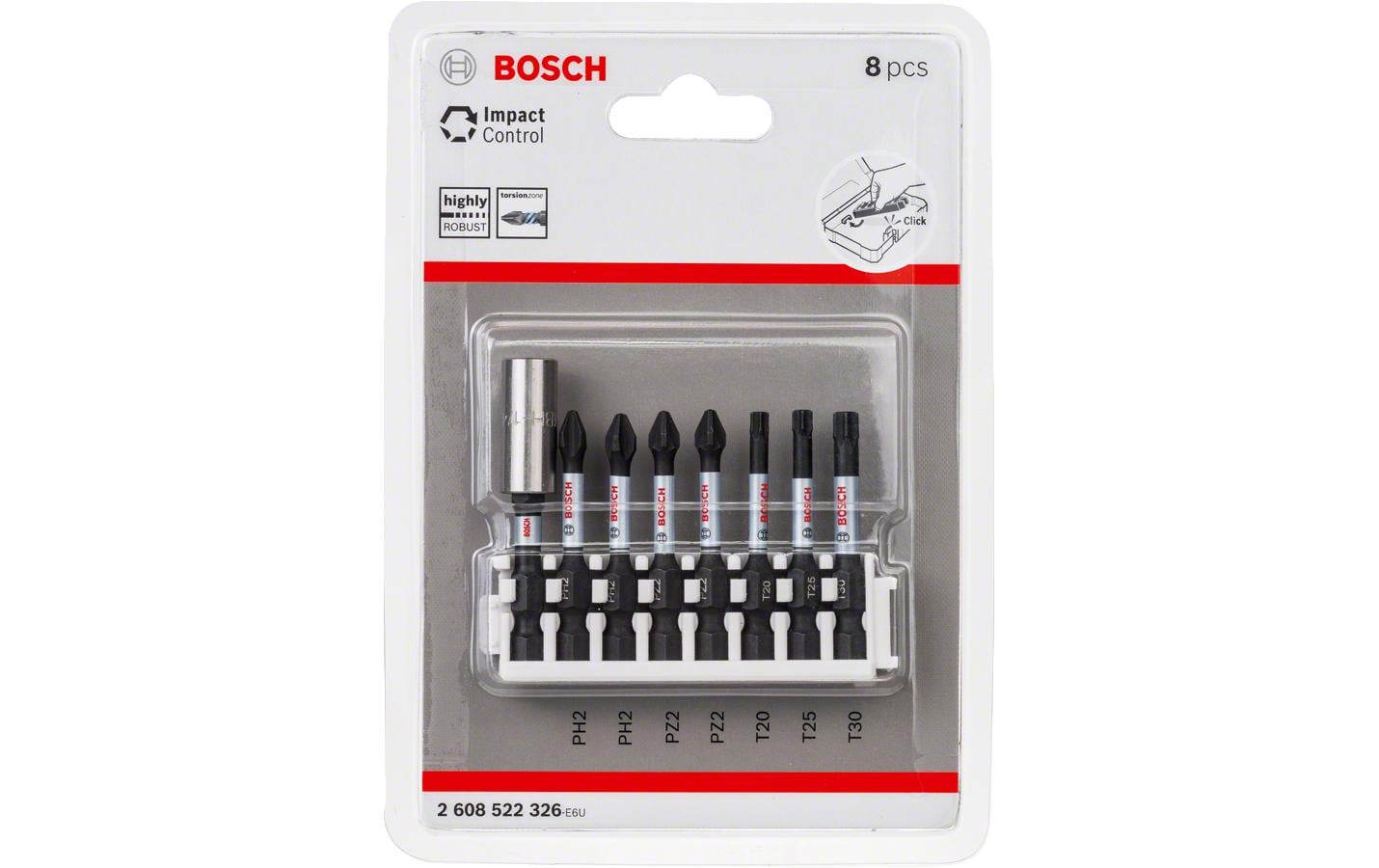 Bosch Professional Bit-Set Impact Control 8-teilig