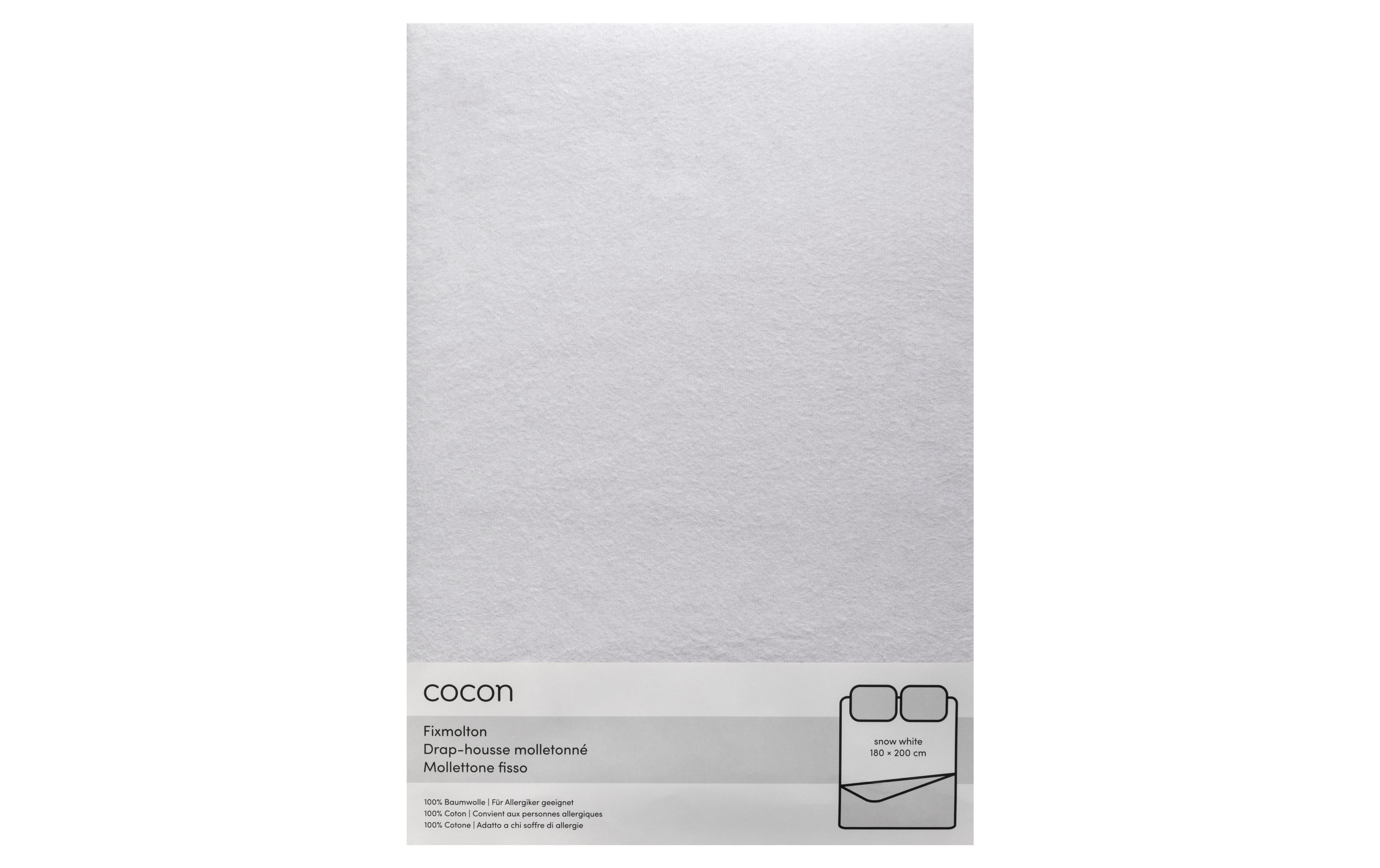 COCON Fixmolton 180 x 200 cm, Weiss