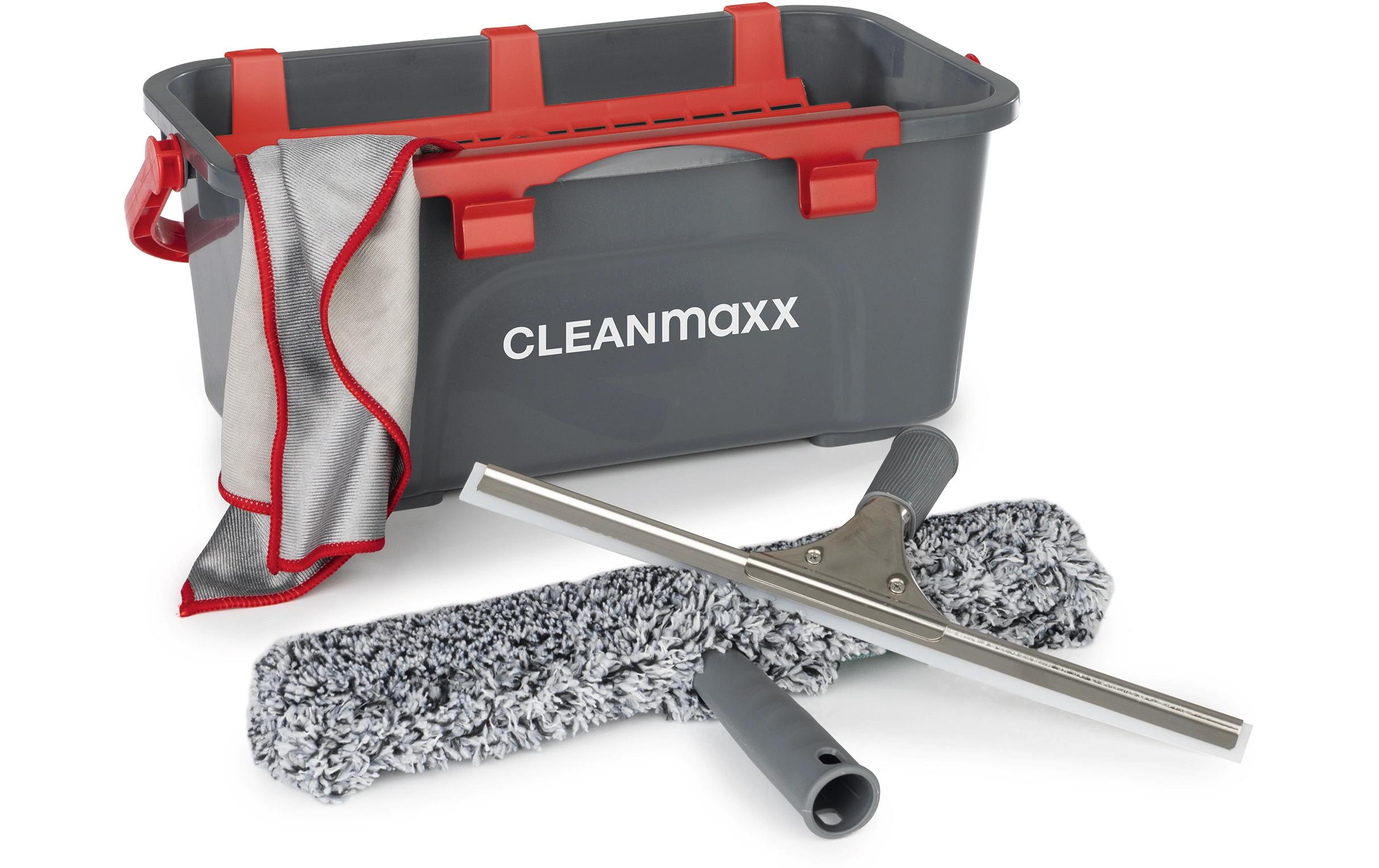 CLEANmaxx Fensterwischer 7-teilig, Grau/Rot