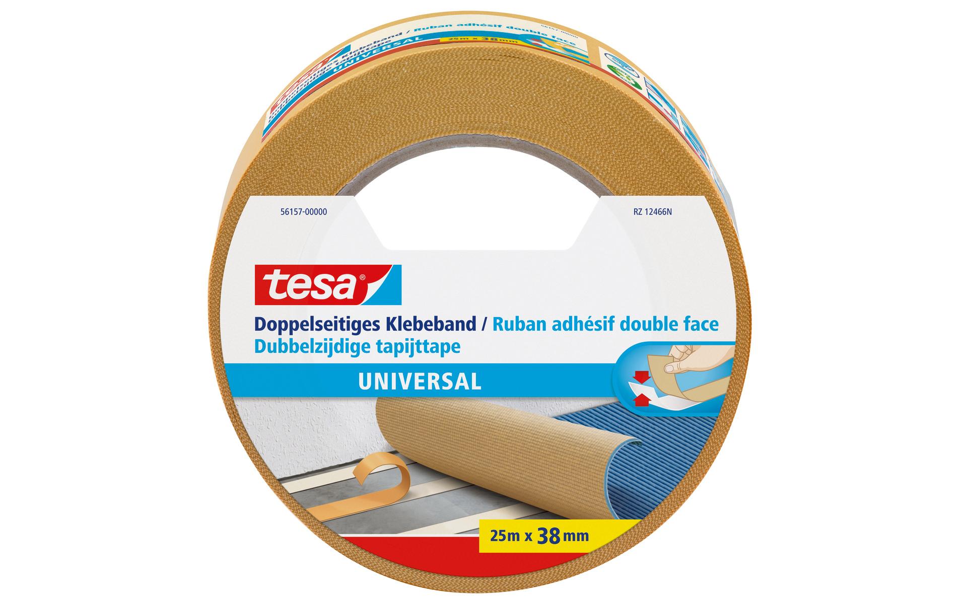 tesa Doppelseitiges Klebeband Universal, 25 m x 38 mm