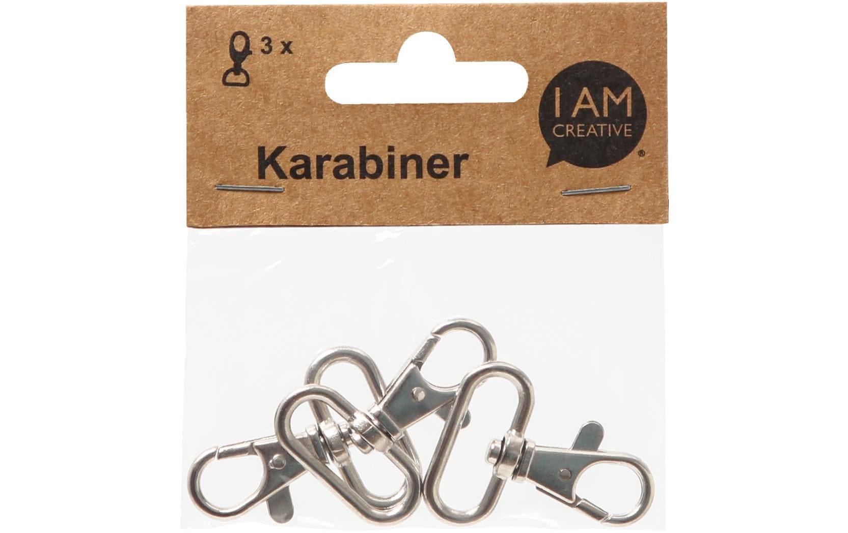 lalana Anhänger mit Karabiner 42 x 30 mm, 3 Stück