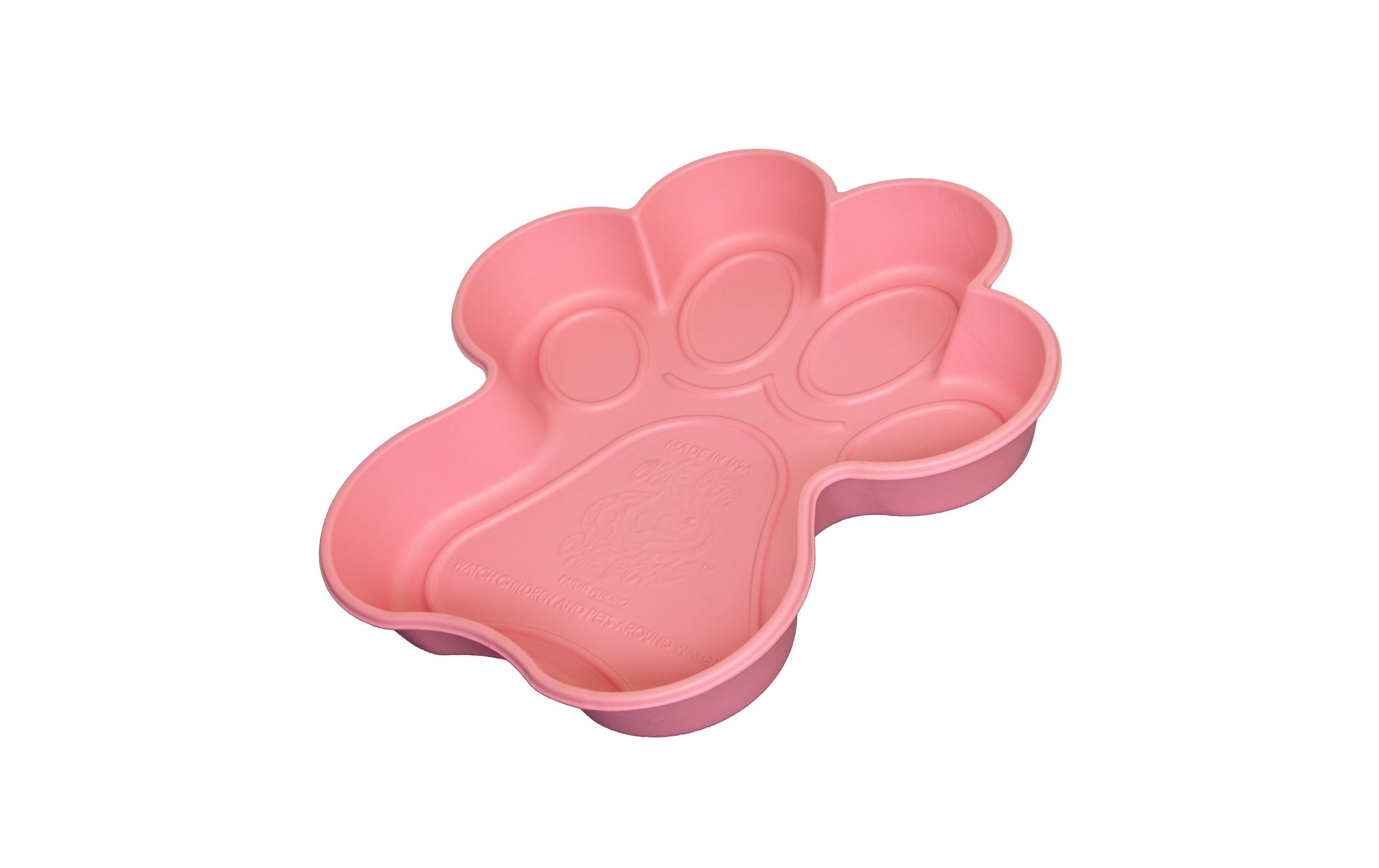 ONE DOG ONE BONE Hundepool Pfotenform, Pink, 96.5 x 99.1 x 15.2 cm