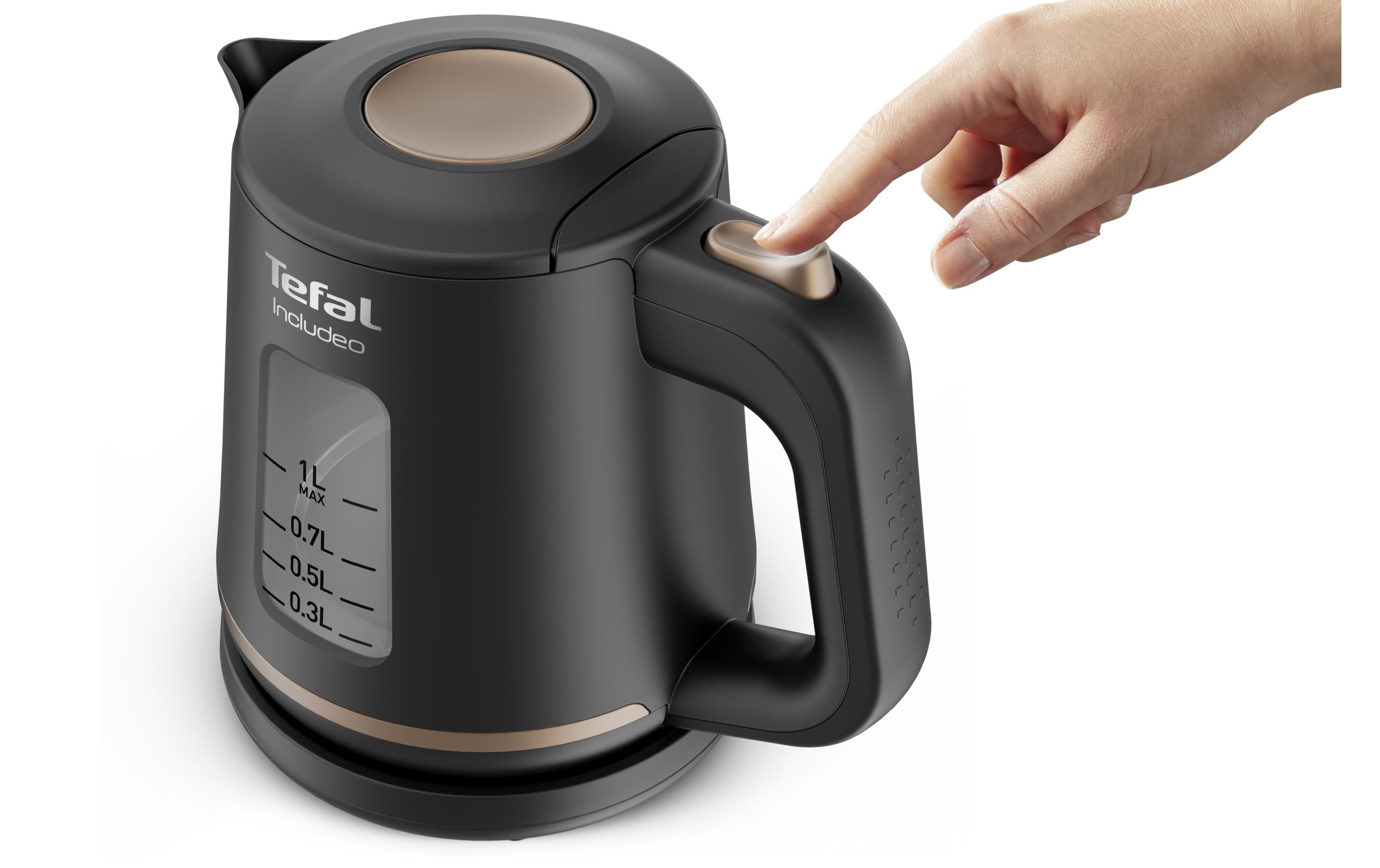 Tefal Wasserkocher Includeo KI5338 1 l, Schwarz