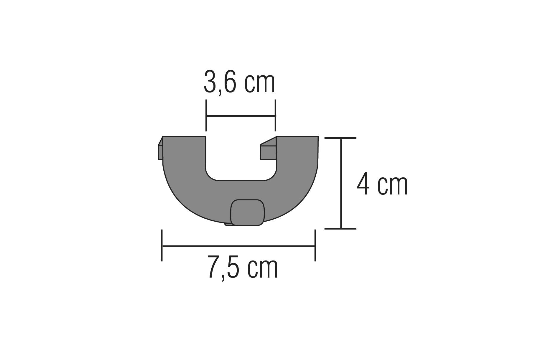 Gardinia Haken in Edelstahl-Optik, 2-er Pack