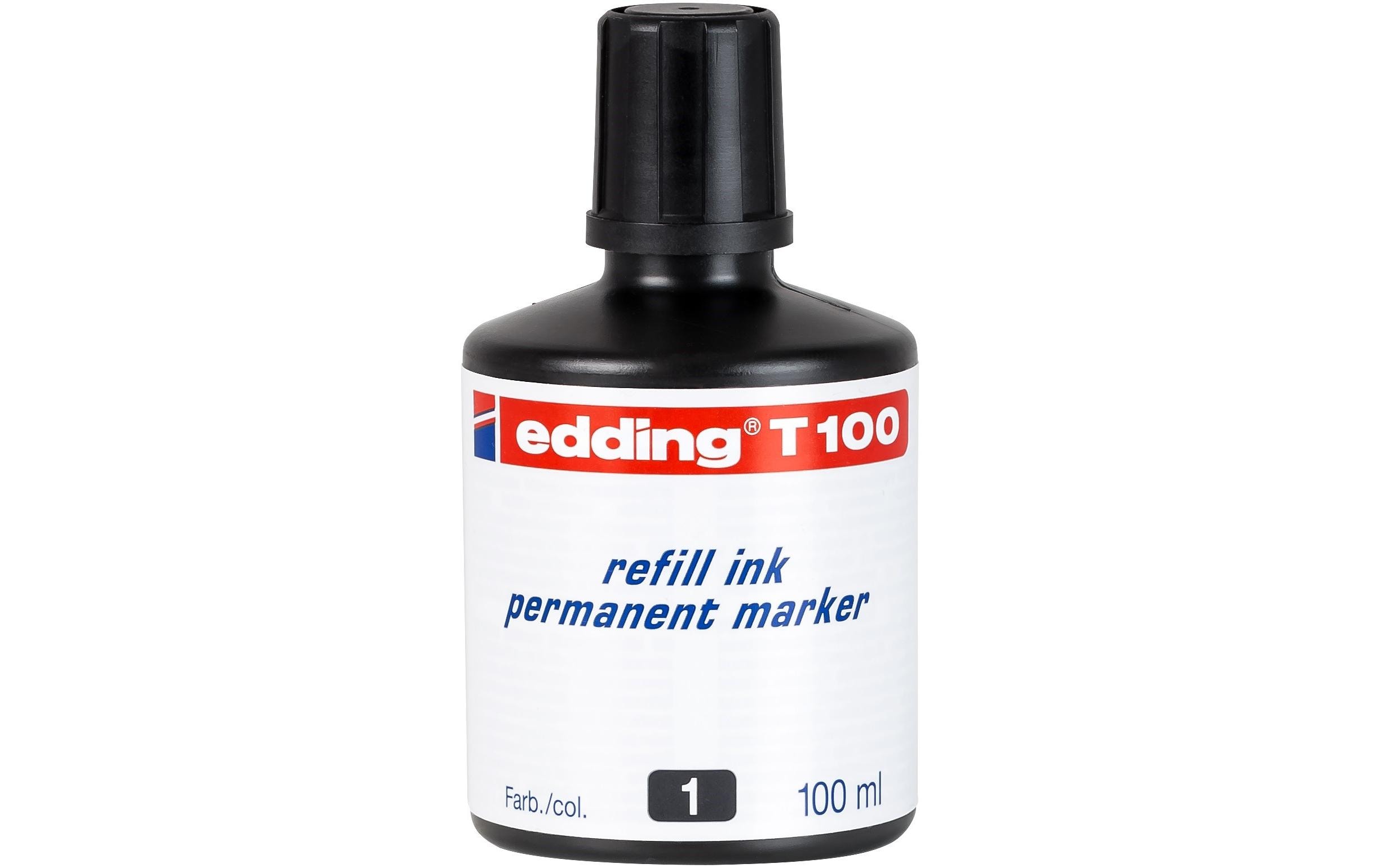 edding Nachfülltinte T 100 Permanentmarker 100 ml, Schwarz