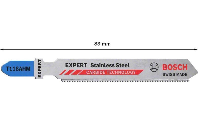 Bosch Professional Stichsägeblatt EXPERT Stainless Steel T 118 AHM, 3 Stück