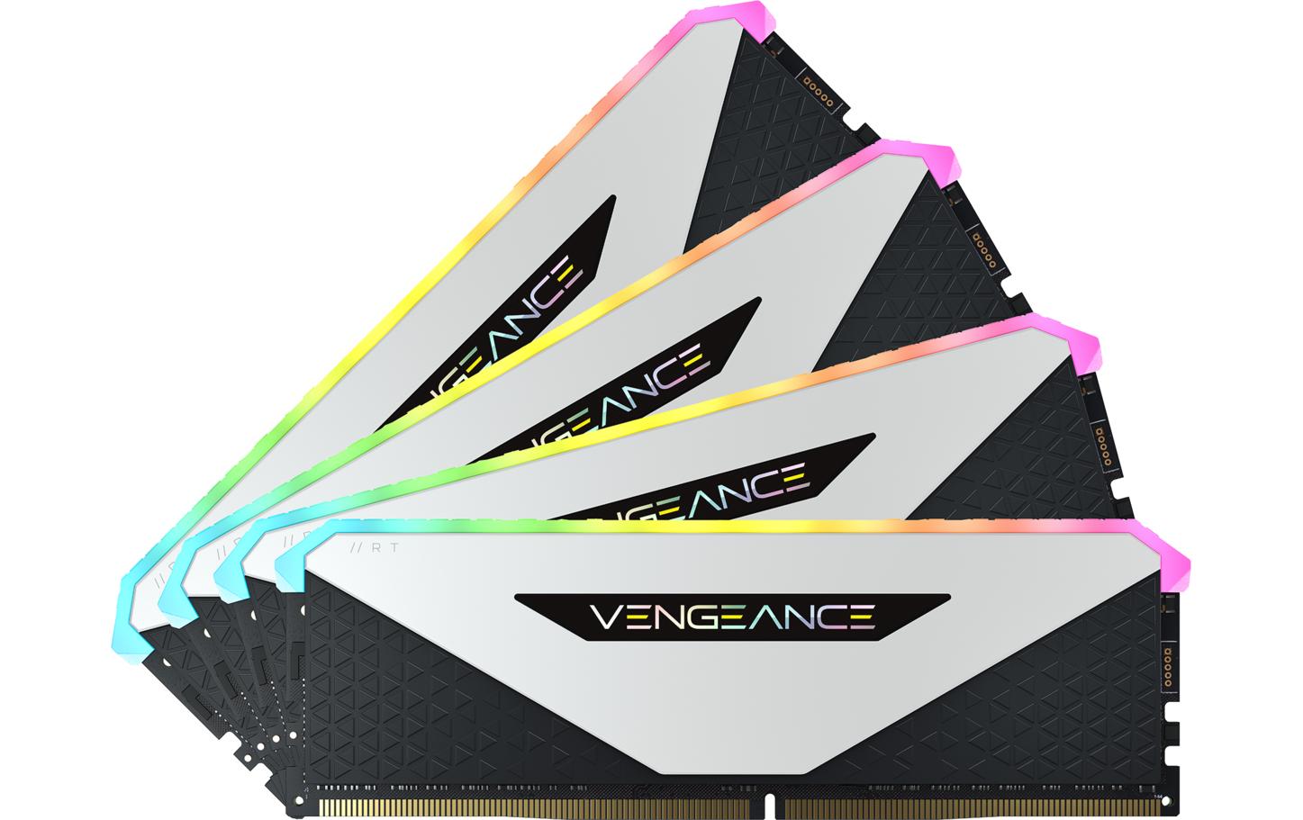 Corsair DDR4-RAM Vengeance RGB RT iCUE Weiss, 3200 MHz 4x 16 GB