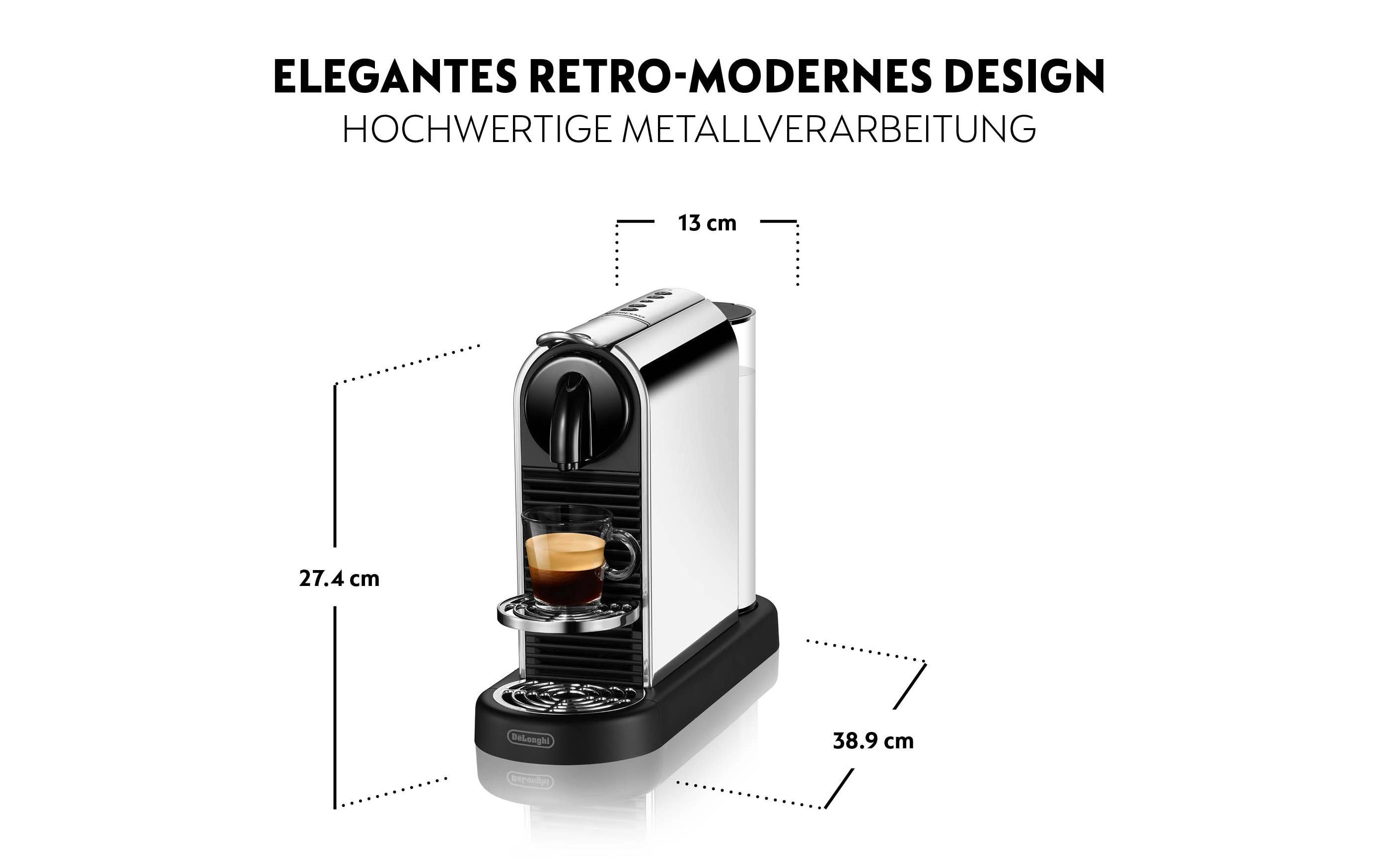 De'Longhi Kaffeemaschine Nespresso CitiZ Platinum EN220.M Silber