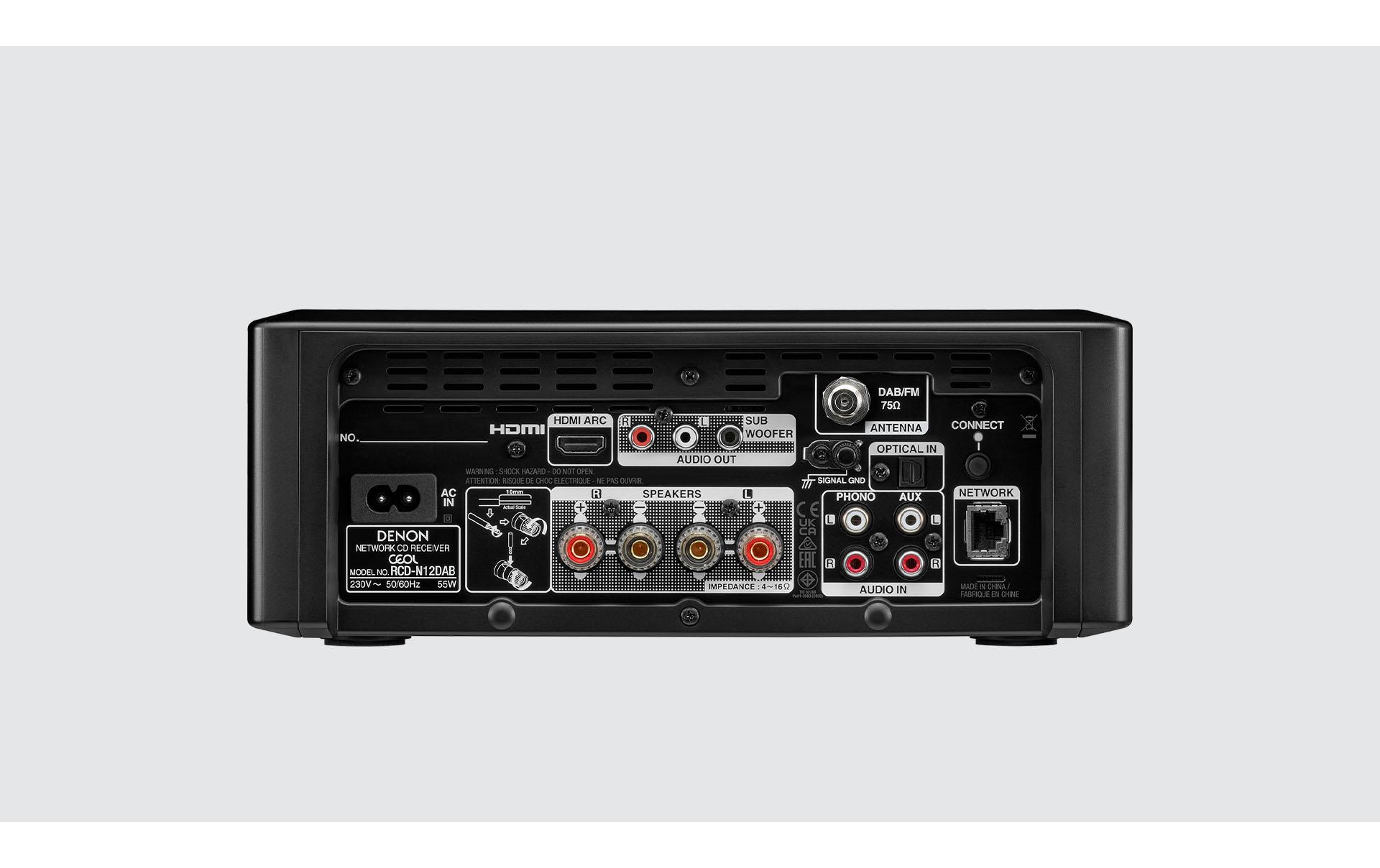 Denon Stereo-Receiver RCD-N12DAB Schwarz