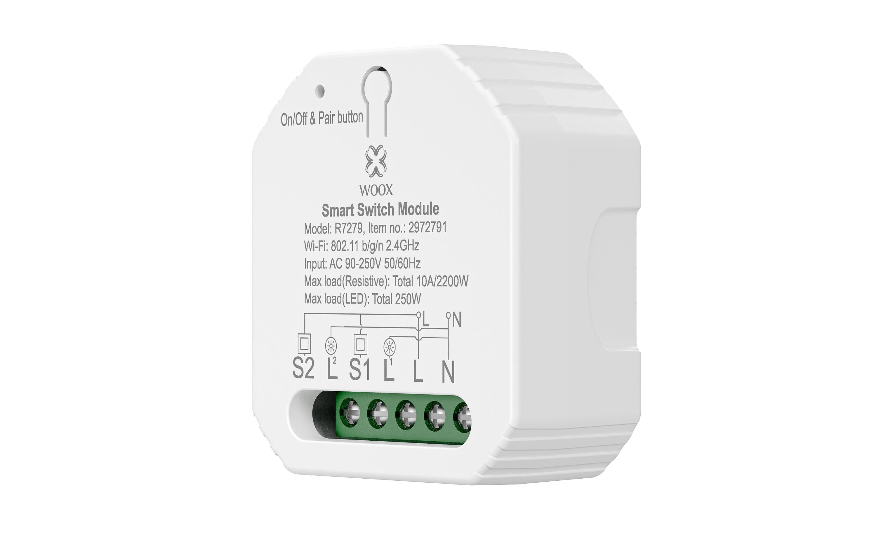 WOOX WiFi Smart Switch R7279, 230 V, 10A, 2300W Weiss