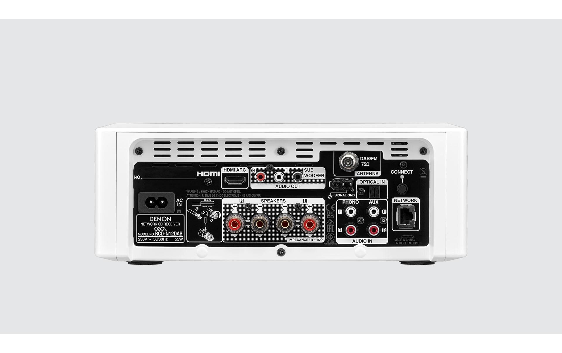 Denon Stereo-Receiver RCD-N12DAB Weiss