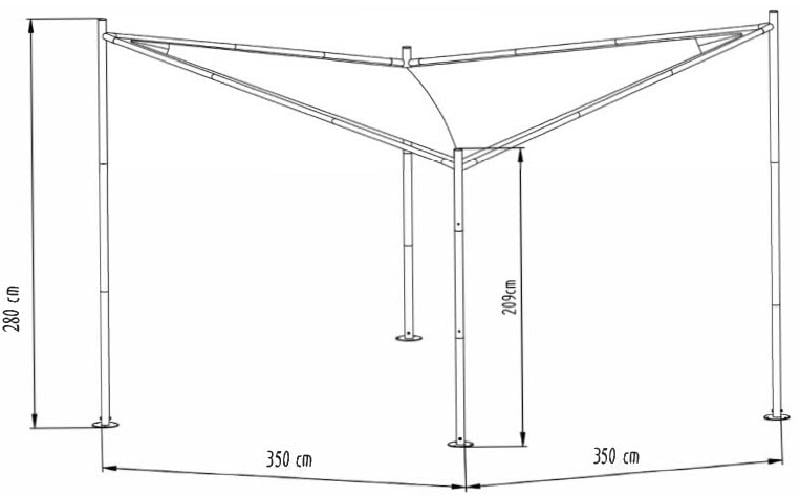 Creative Living Pavillon Odonata, Anthrazit / Sand