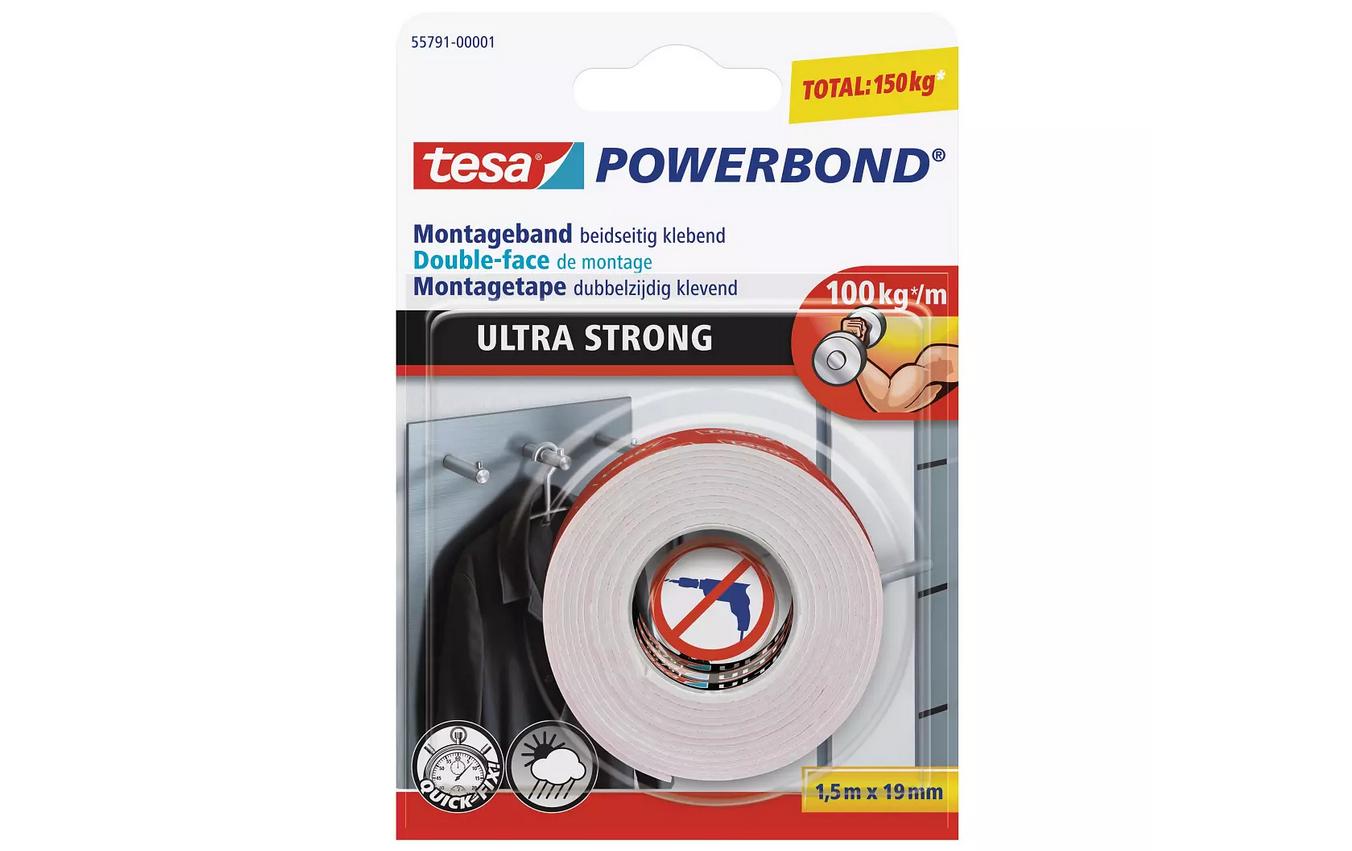 tesa Montageband Powerbond Ultra Strong 1.5 m x 19 mm