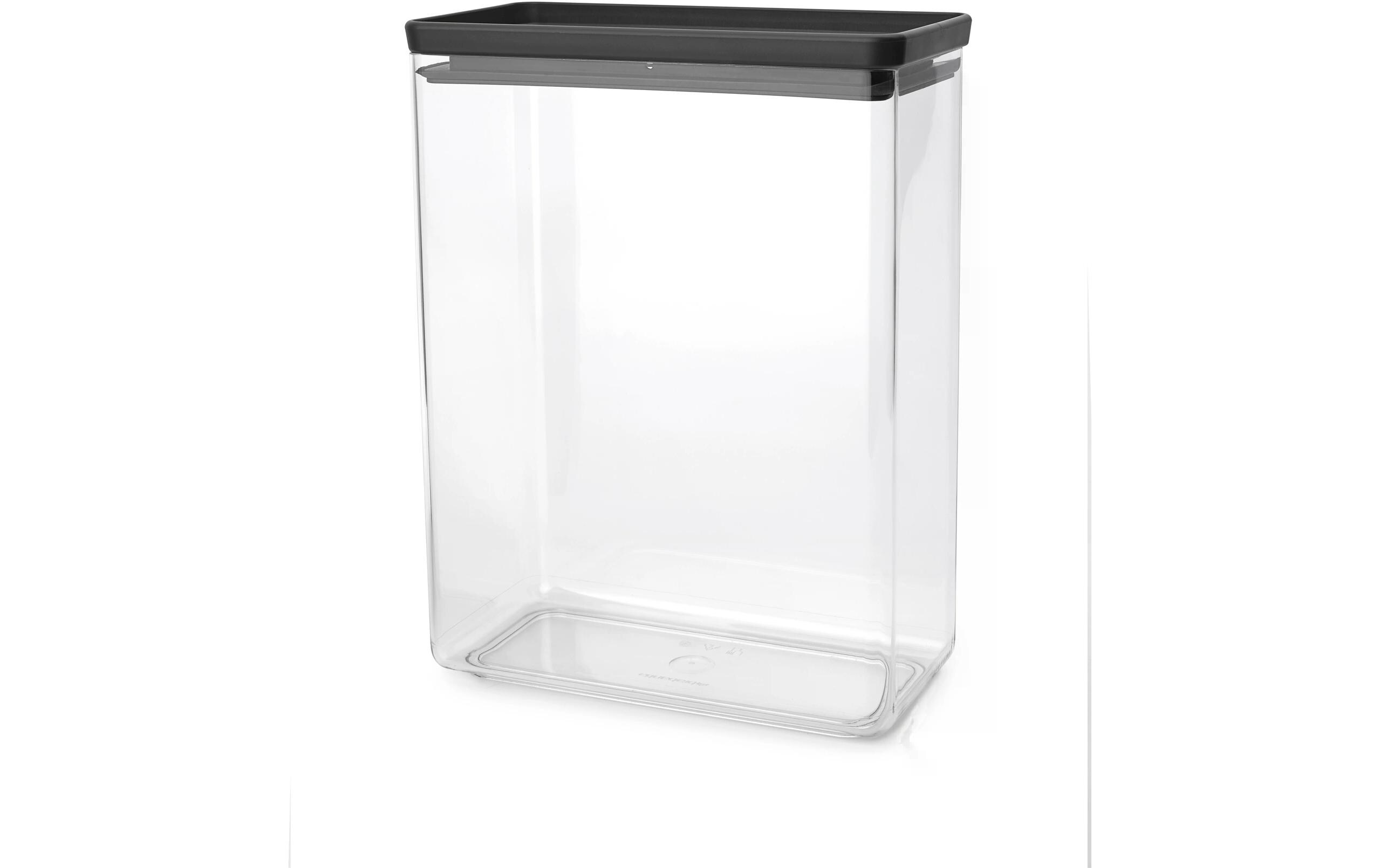 Brabantia Vorratsdose Tasty+ 5.4 l, Dunkelgrau/Transparent