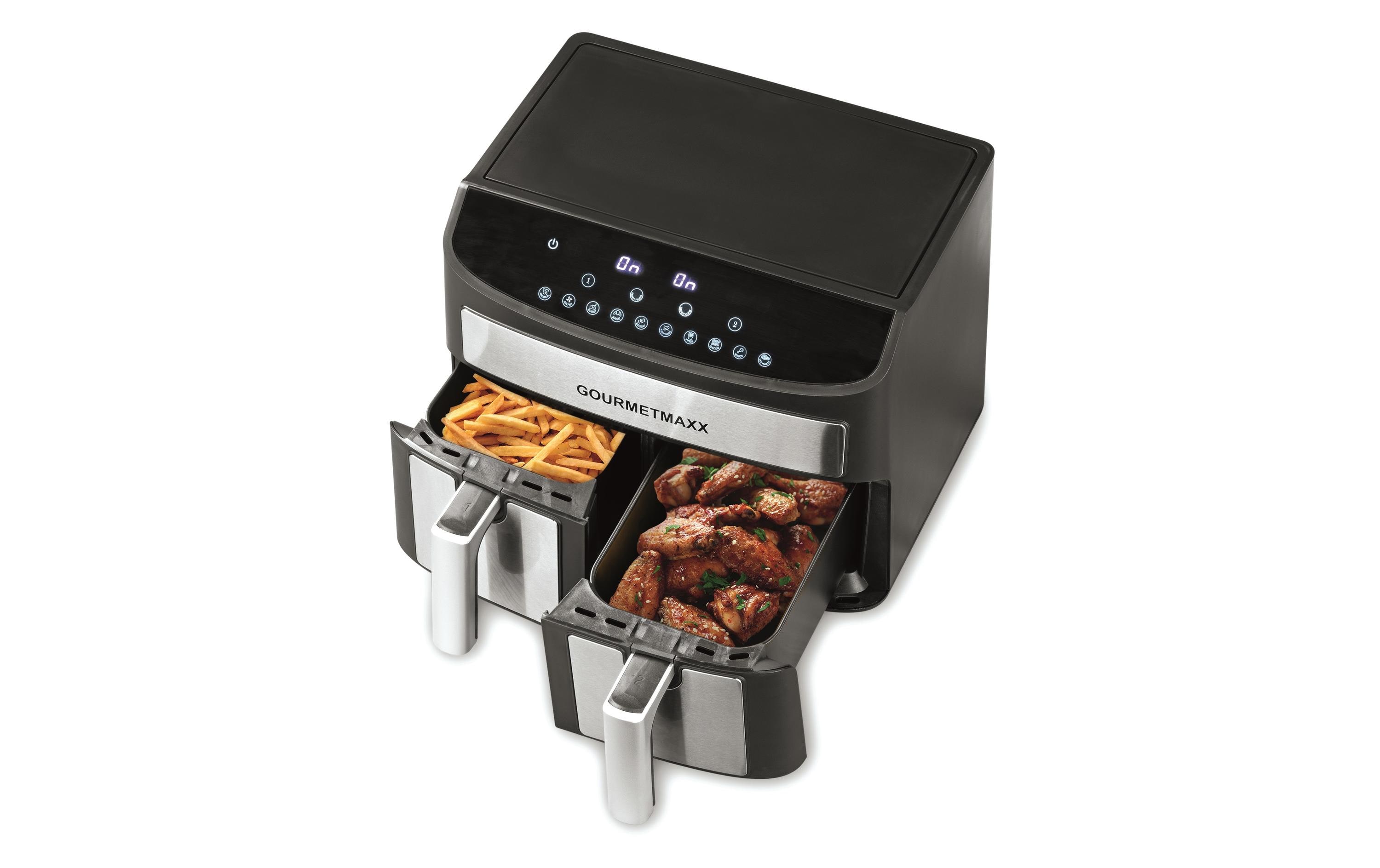 GOURMETmaxx Heissluft-Fritteuse Digital 7l Schwarz/Silber