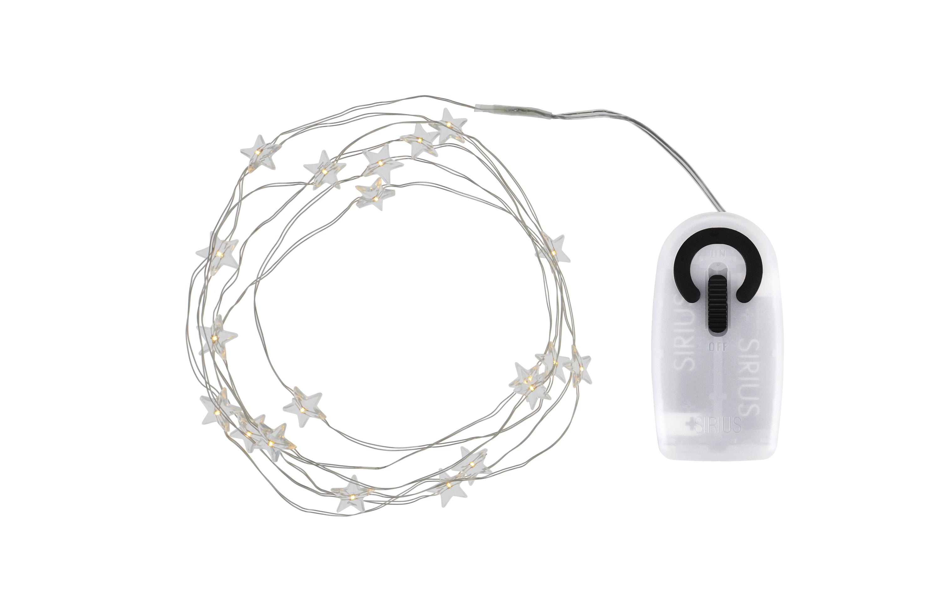 Sirius LED Lichterkette Angel Hair Trille Stern, 1.9 m, Silber