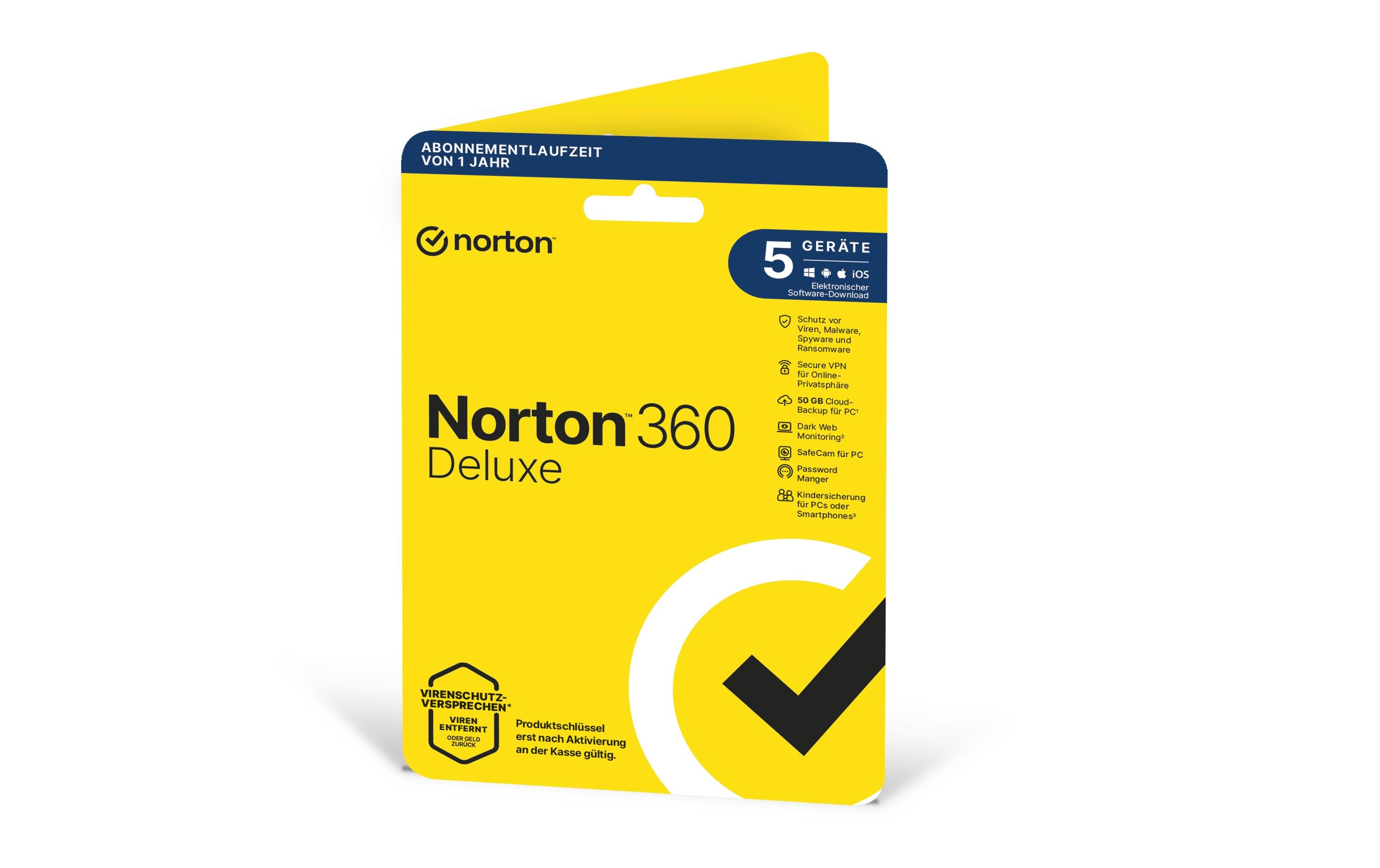 Norton Norton 360 Deluxe Sleeve, 5 Device, 1 Jahr