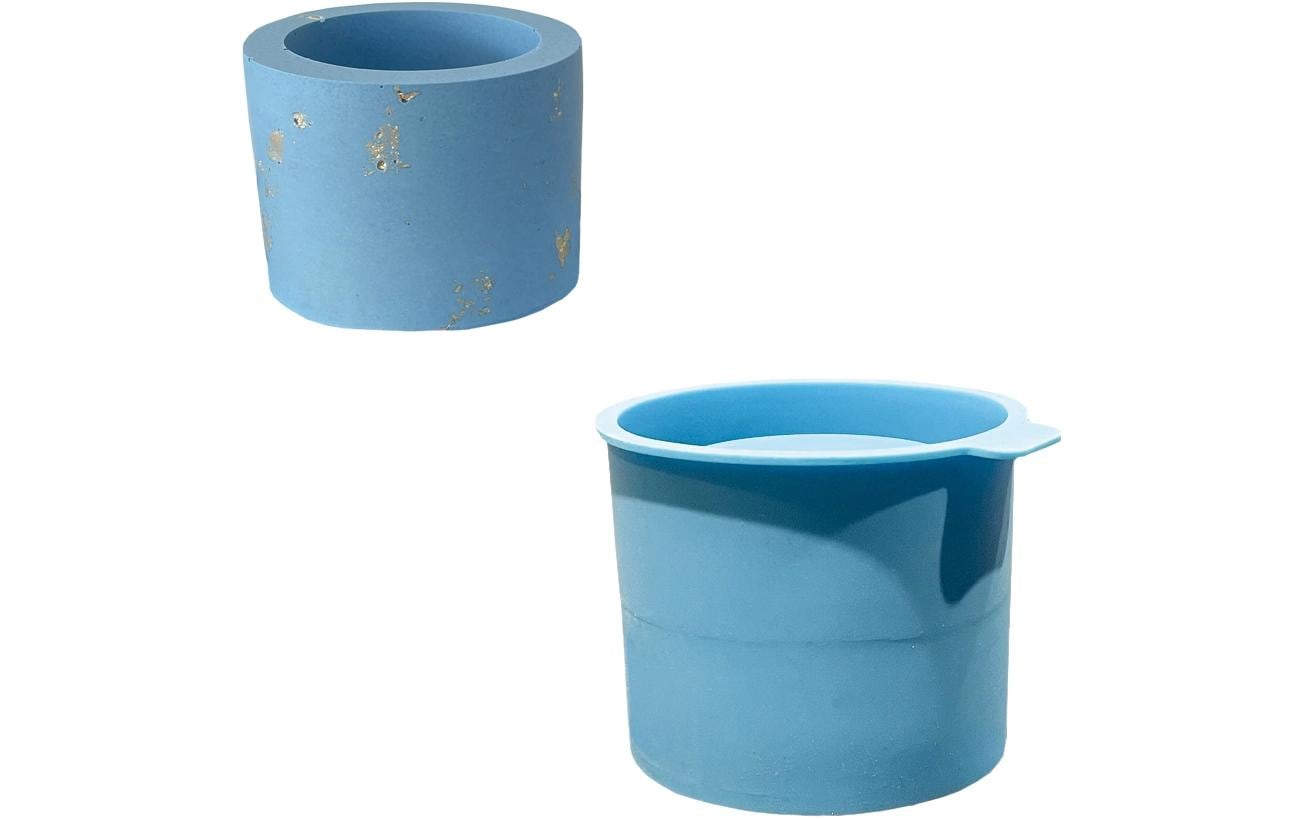 Jesmonite Giessform Becher rund, Ø 8.3 cm, Blau