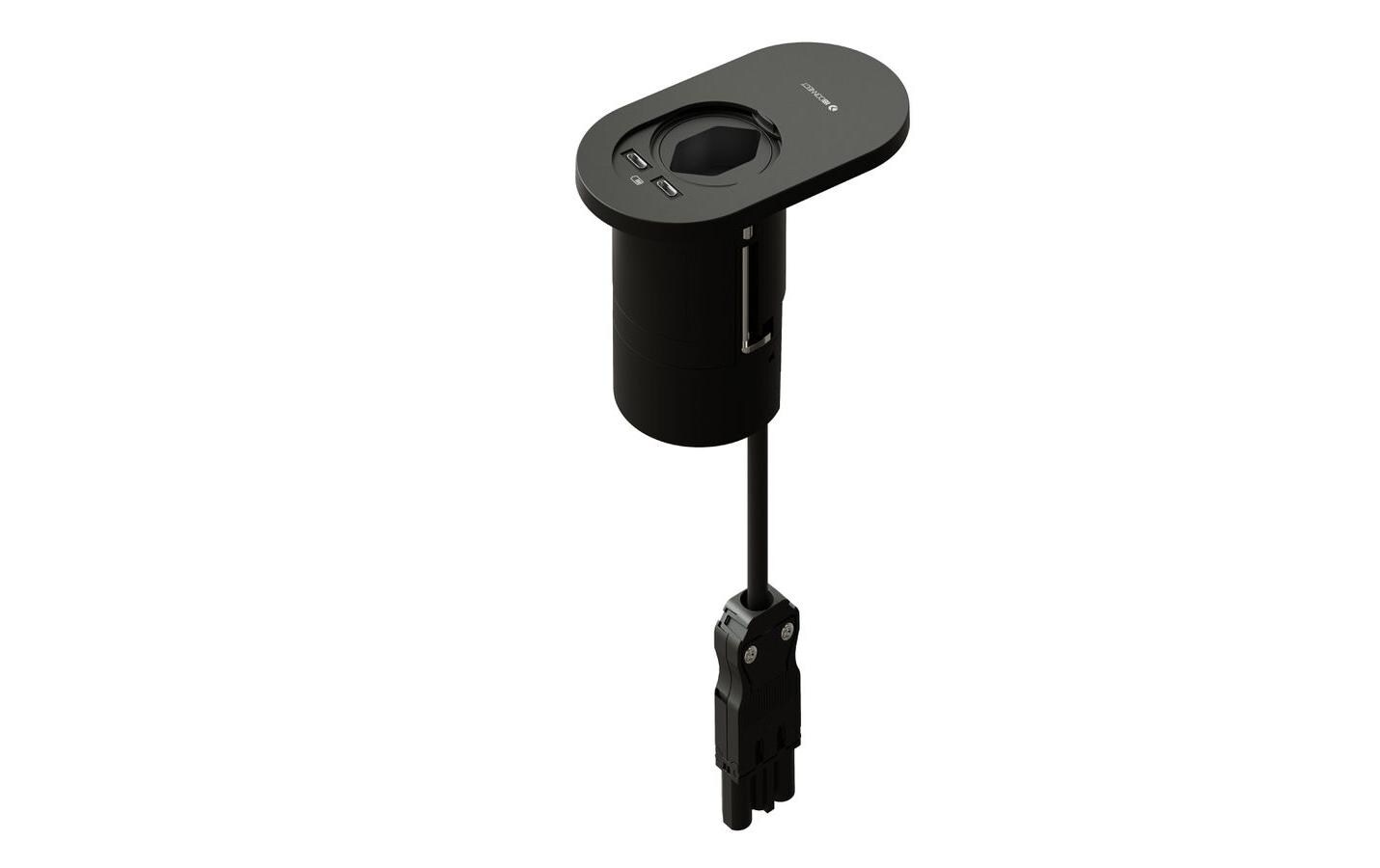 max connect Steckdoseneinheit ORBIT T13, 2x USB-C Schwarz