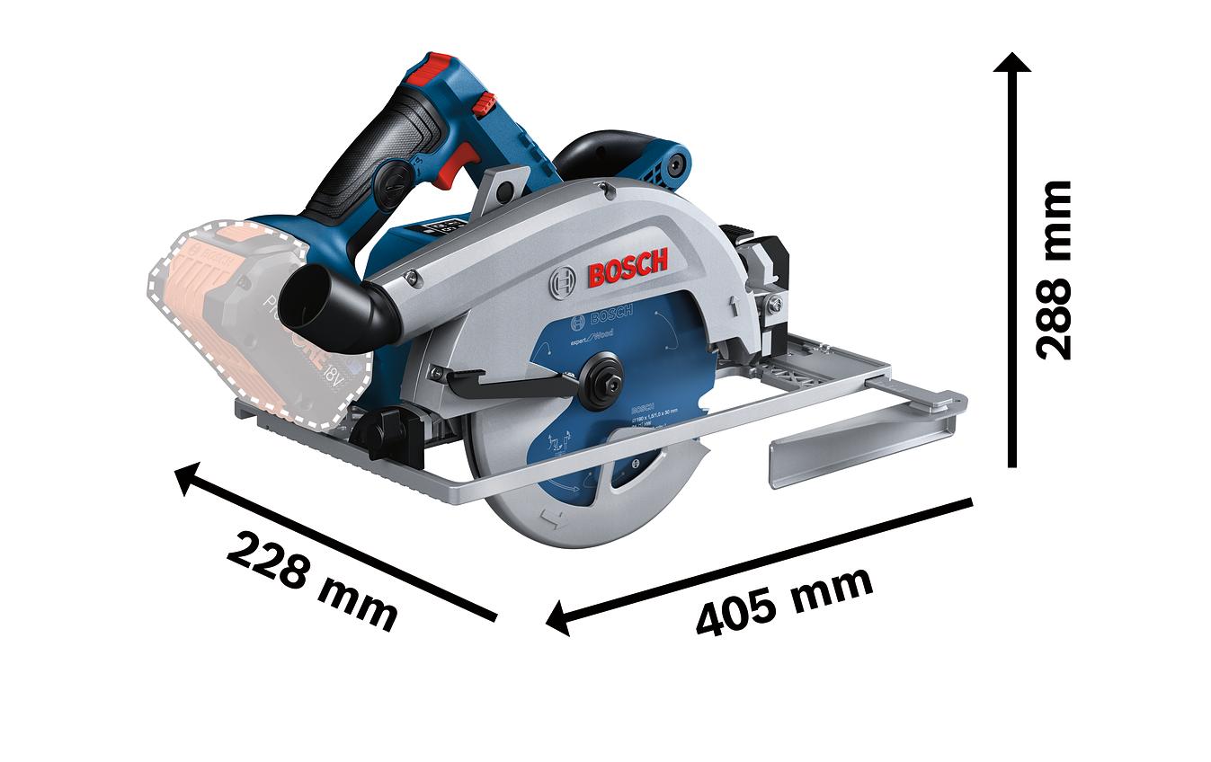 Bosch Professional Akku-Kreissäge GKS 18 V-68 GC Biturbo Solo