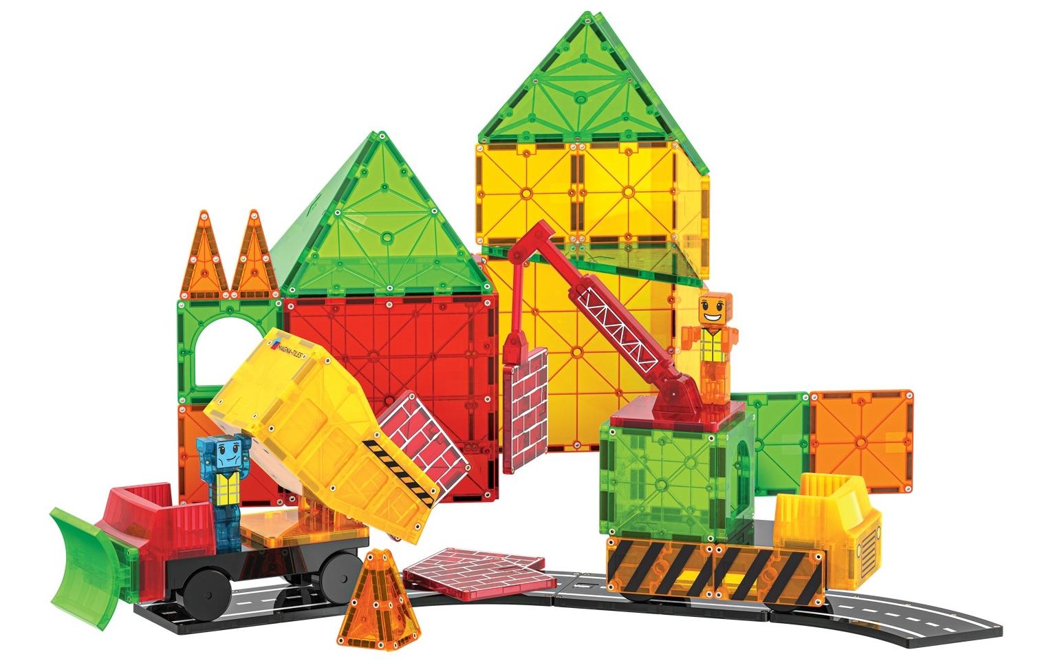 Magna-Tiles Bausteinmodell Baustelle XL 50-teilig