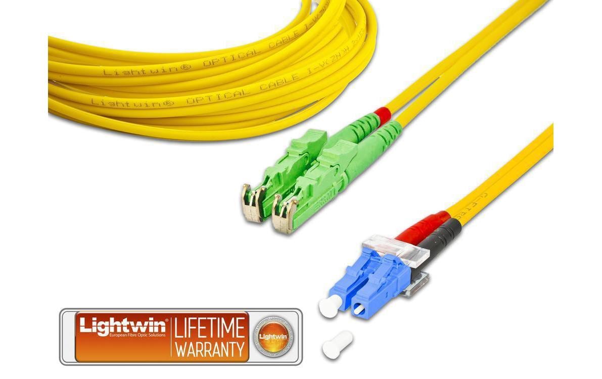 Lightwin LWL-Patchkabel E2000/APC-LC, Singlemode, Duplex, 20 m