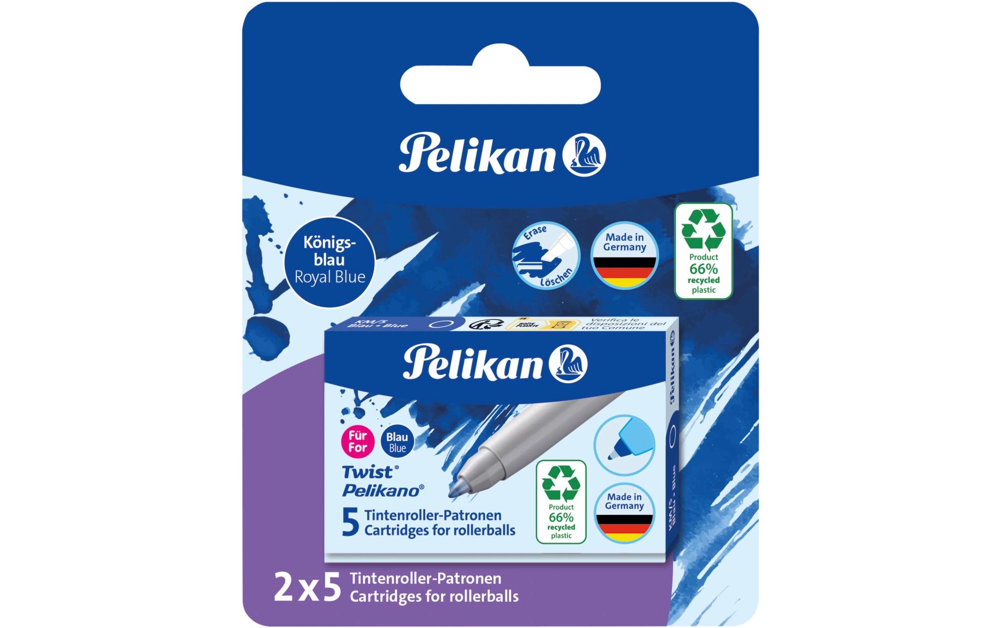 Pelikan Tintenpatrone Twist eco Blau, 5 Stück