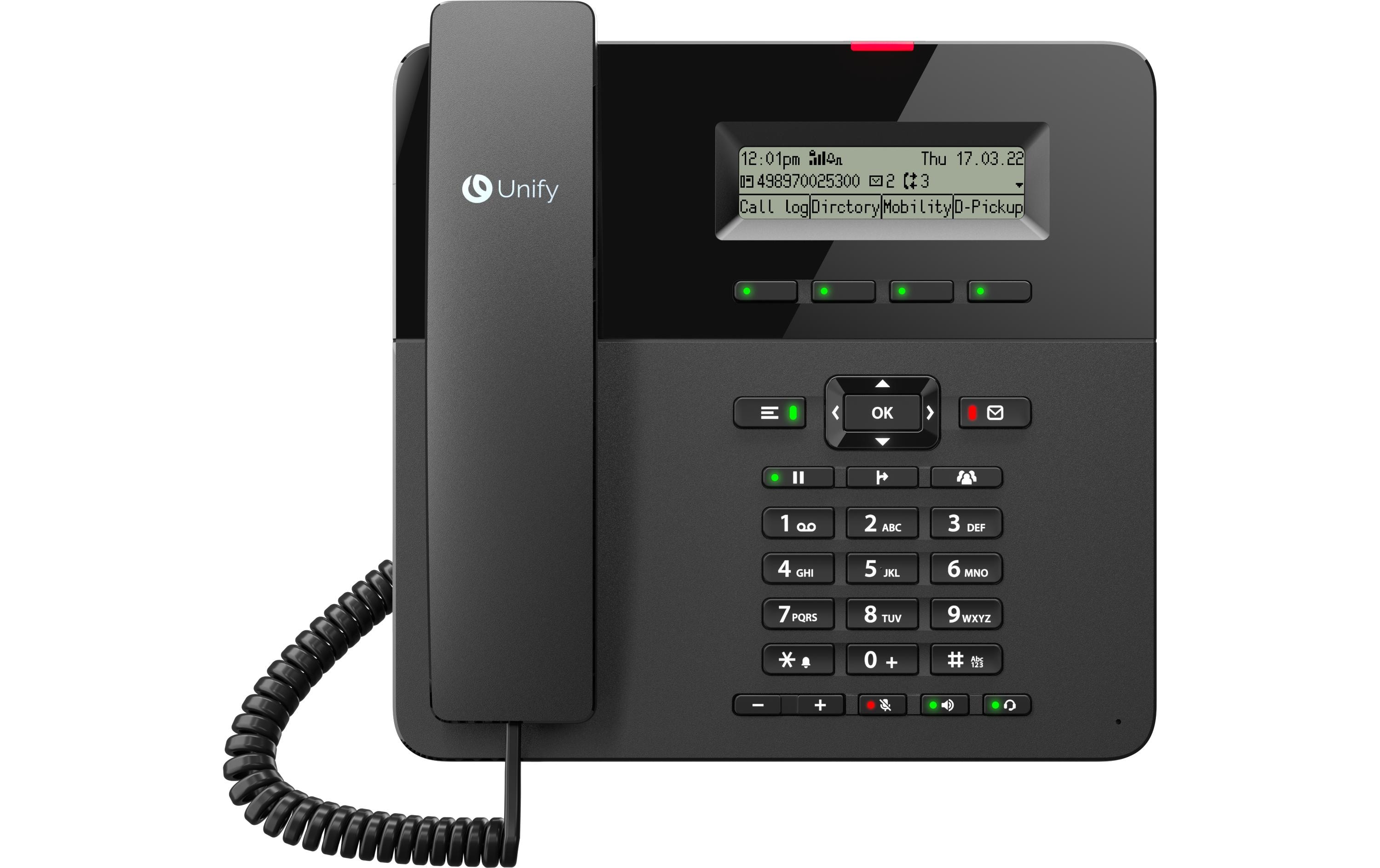 UNIFY SIP Tischtelefon OpenScape CP210 Schwarz