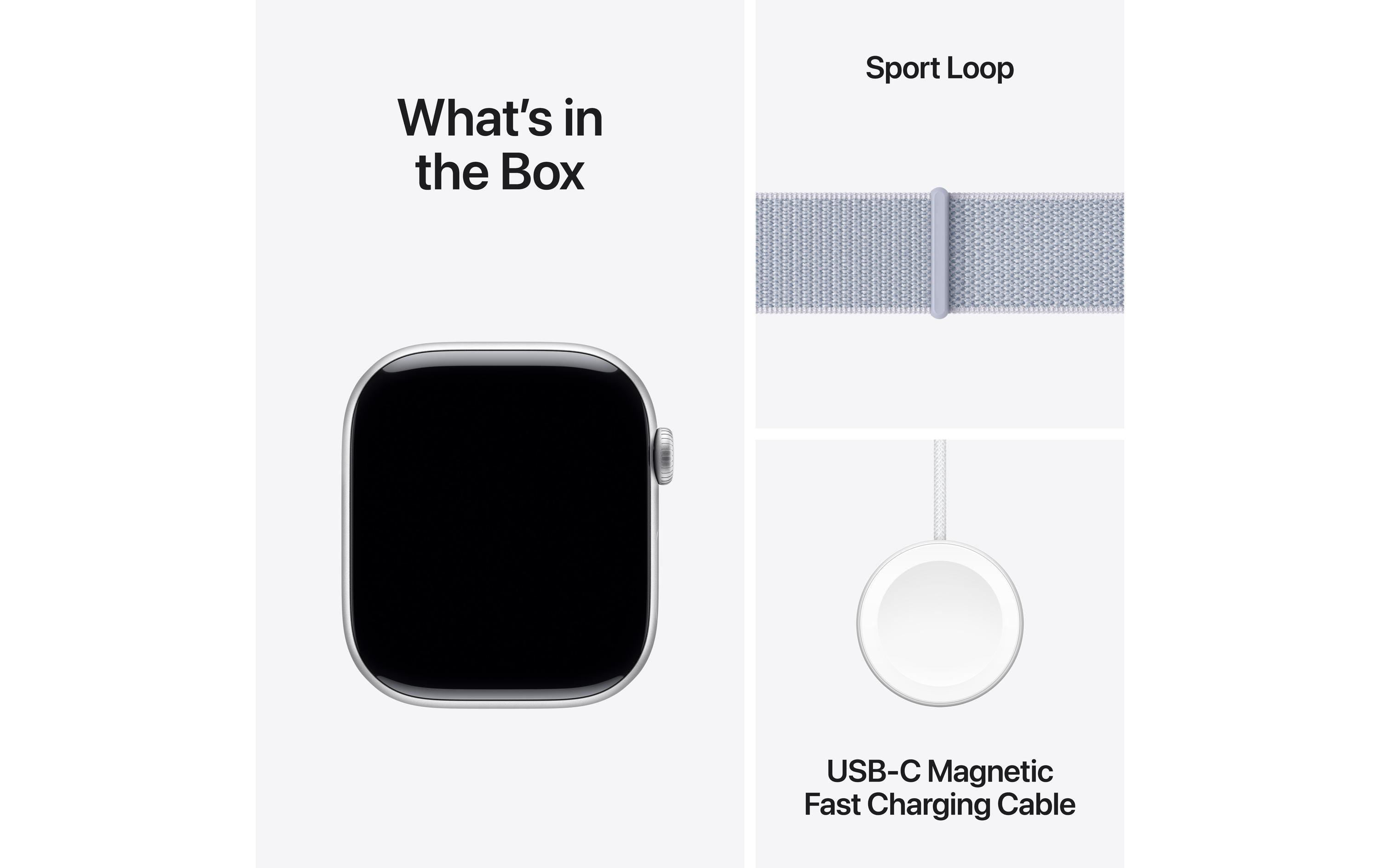 Apple Watch Series 10 46 mm Alu Silber Loop Blau