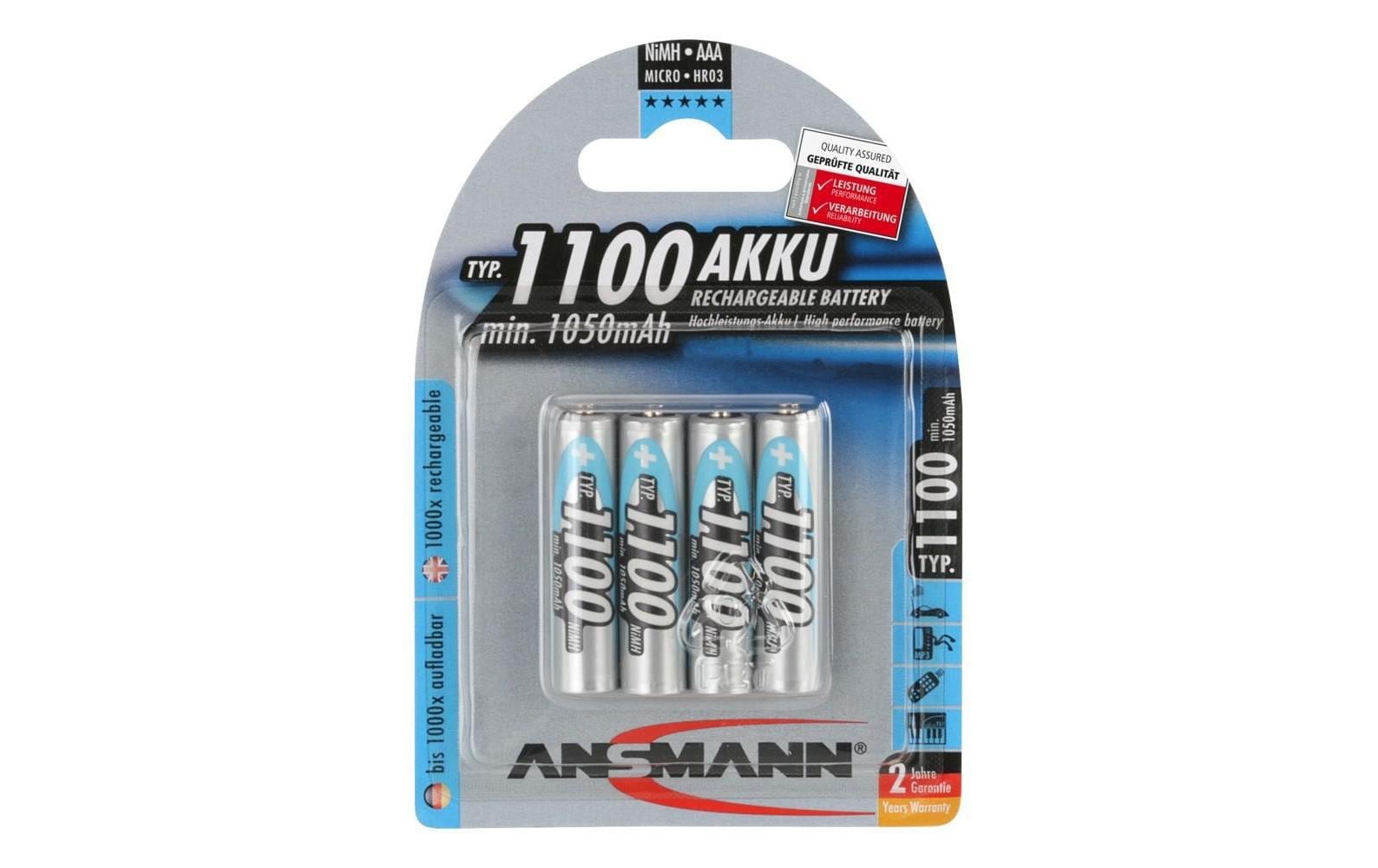 Ansmann Akku 4x AAA 1050 mAh