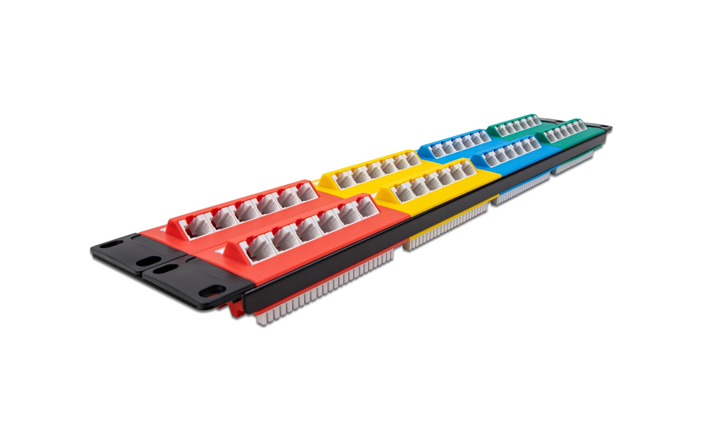 Delock Patchpanel 19 48 Port Cat.5e, 2HE, farbig