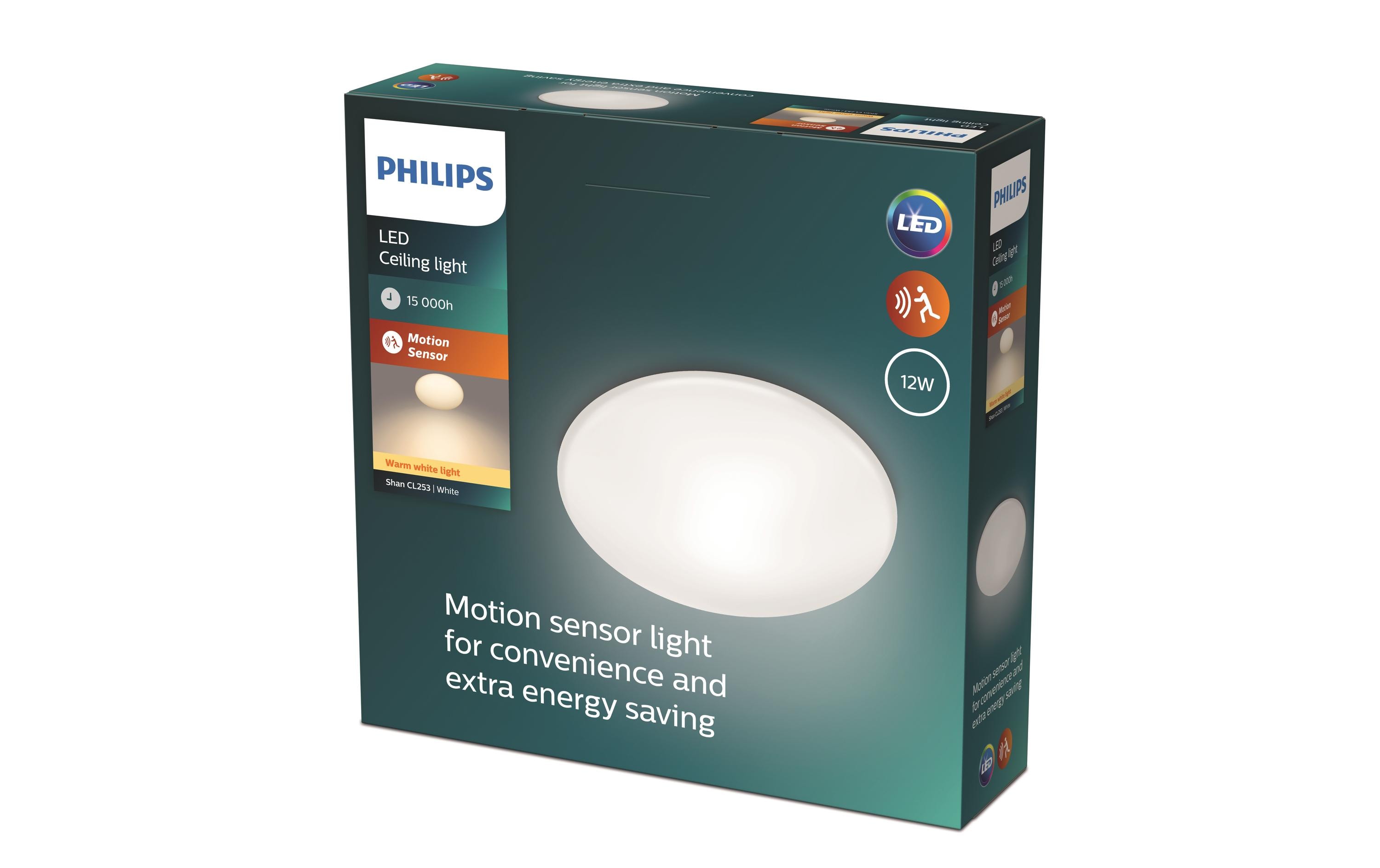 Philips Deckenleuchte Shan CL253 12W 2700K 1000 lm Sensor