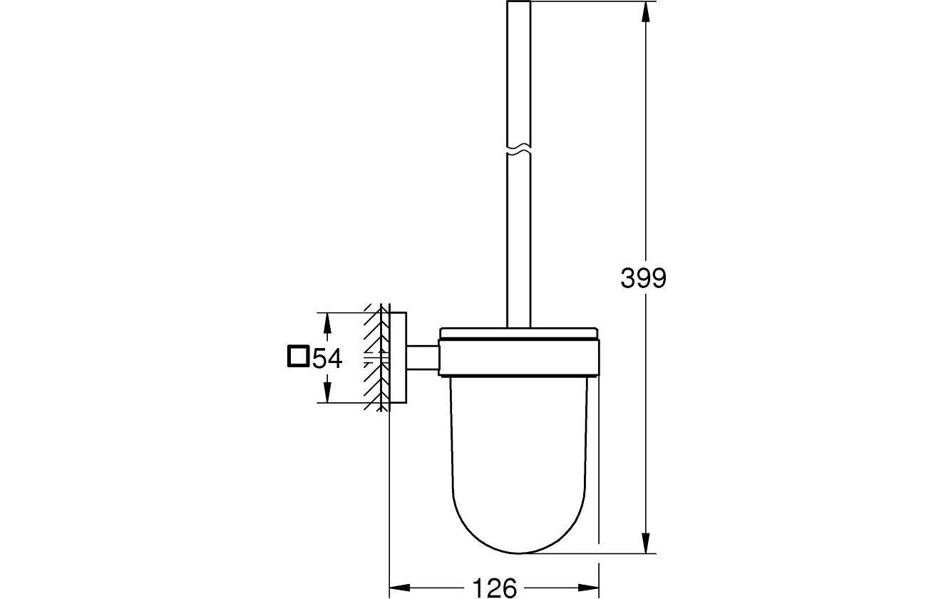 GROHE WC-Besenhalterung Start Cube Chrom