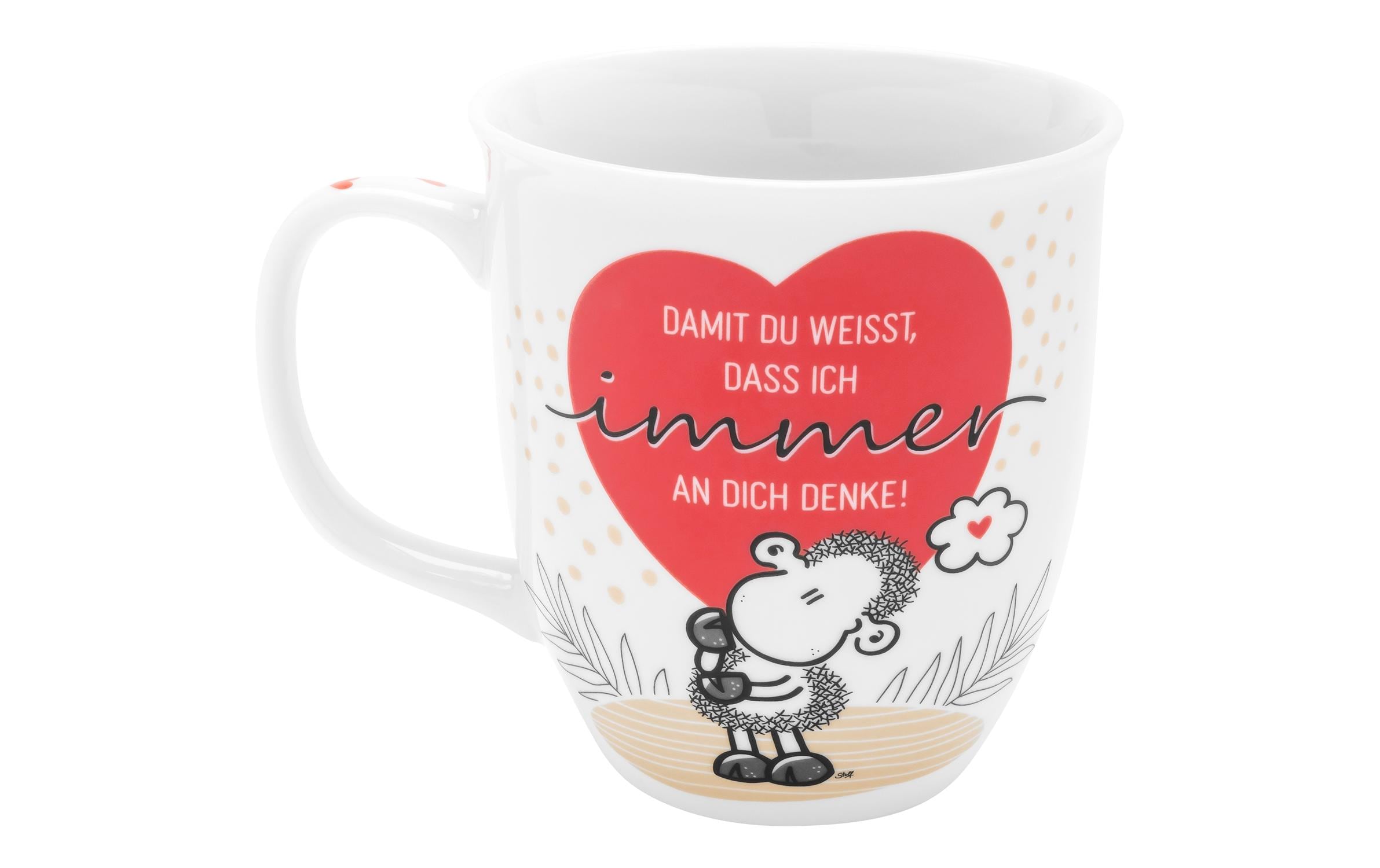 Sheepworld Kaffeetasse Damit du weisst 400 ml, 1 Stück, Weiss