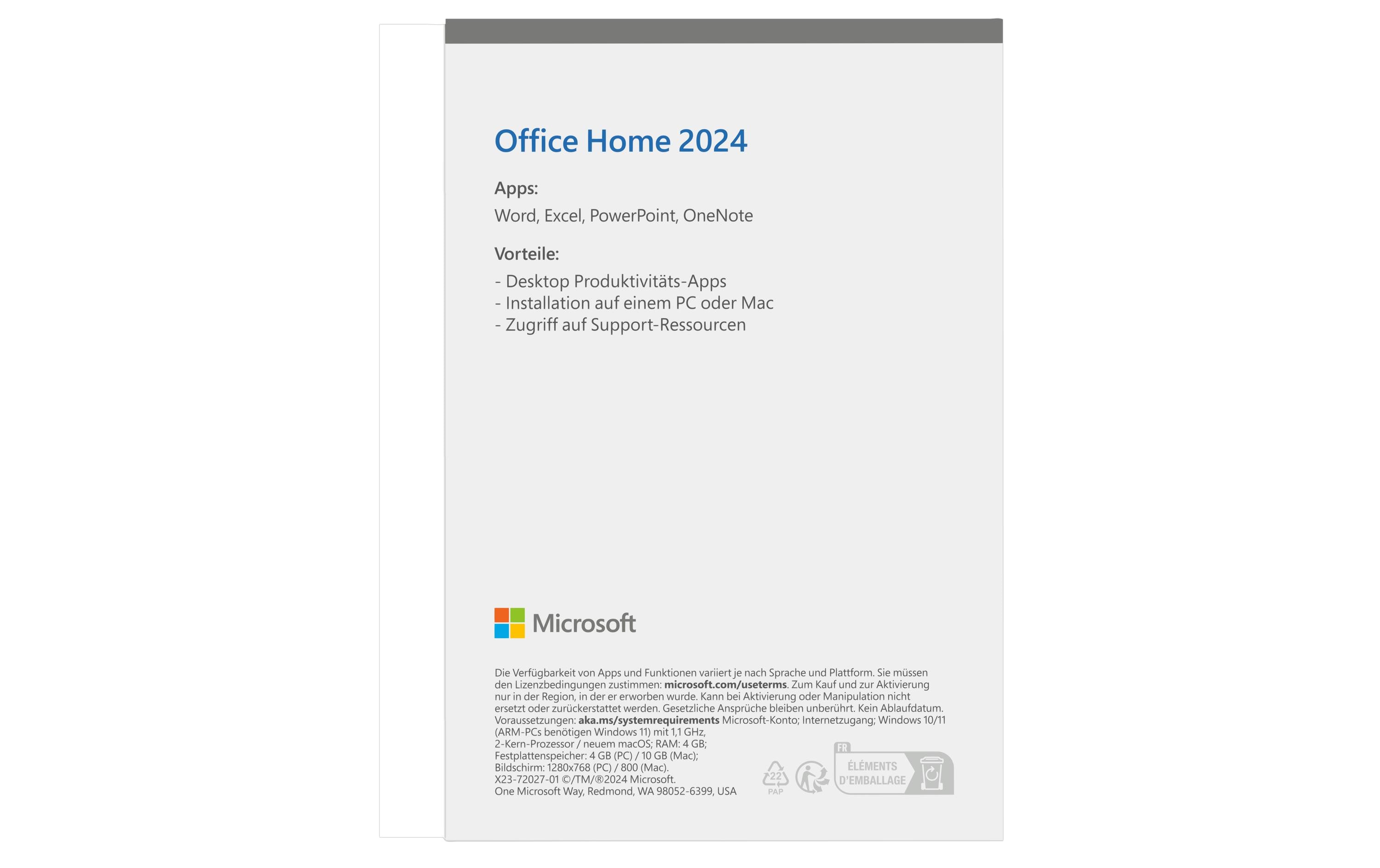 Microsoft Office Home 2024 Vollversion, Deutsch