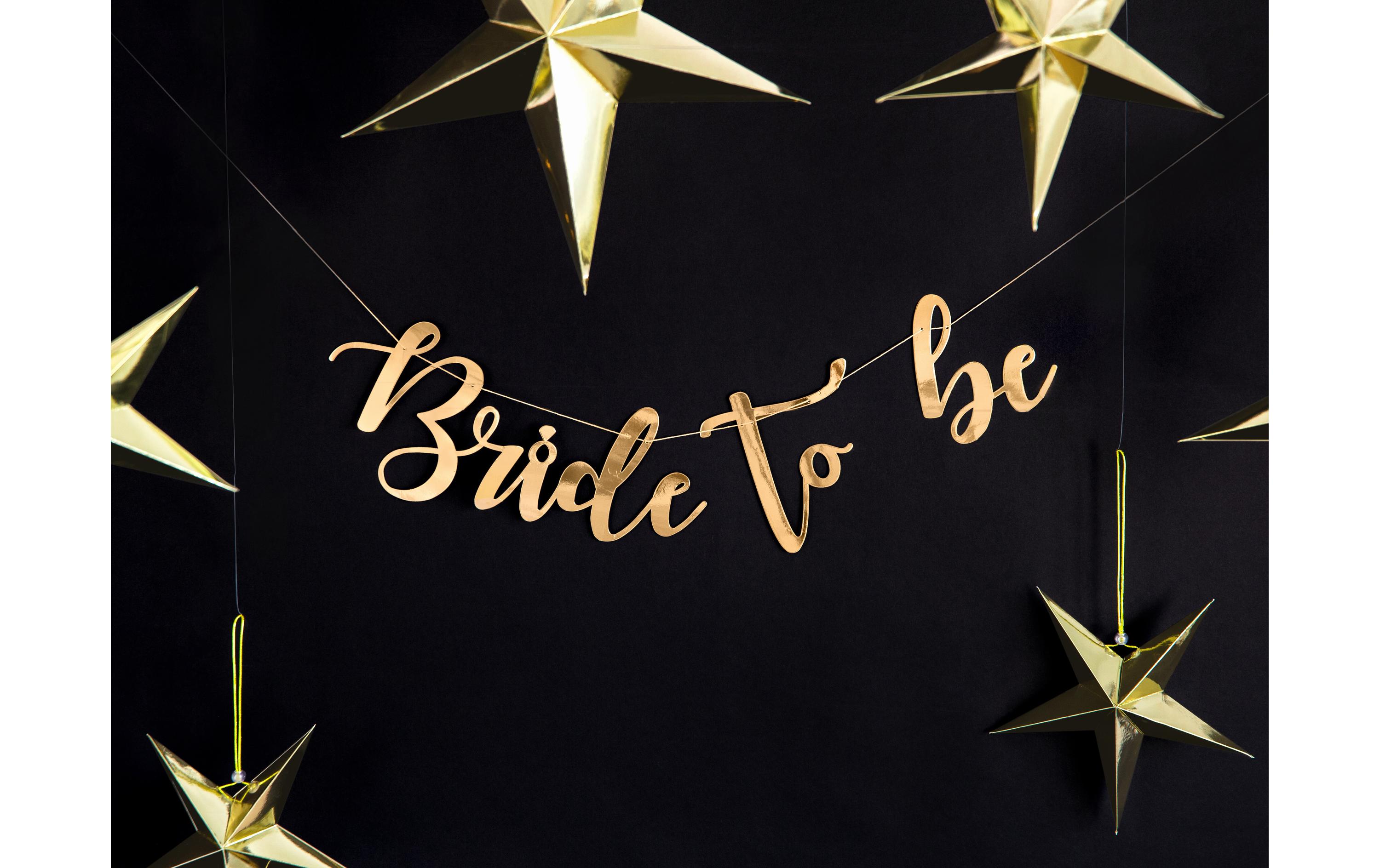 Partydeco Girlande Bride to be 80 x 19 cm, Gold