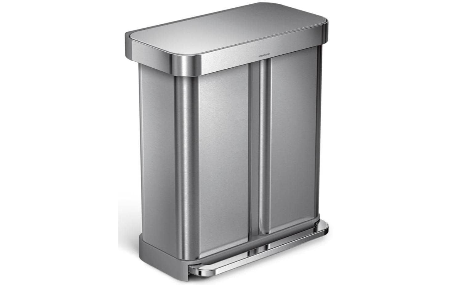 Simplehuman Recyclingbehälter CW2025 58 Liter, Silber