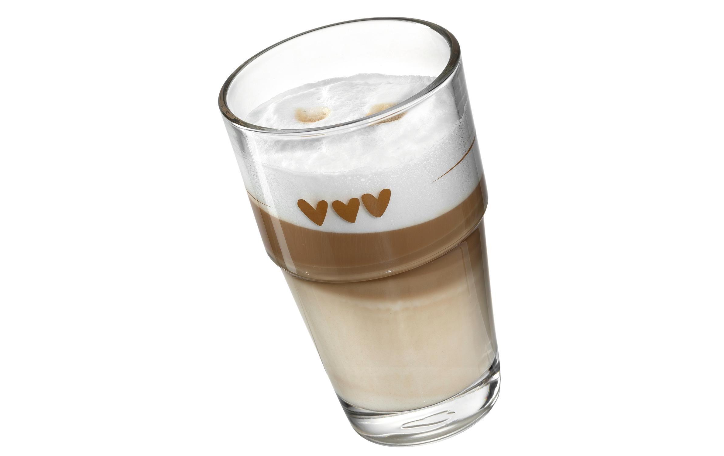 Leonardo Latte Macchiato Becher Solo Herz 410 ml, 6 Stück