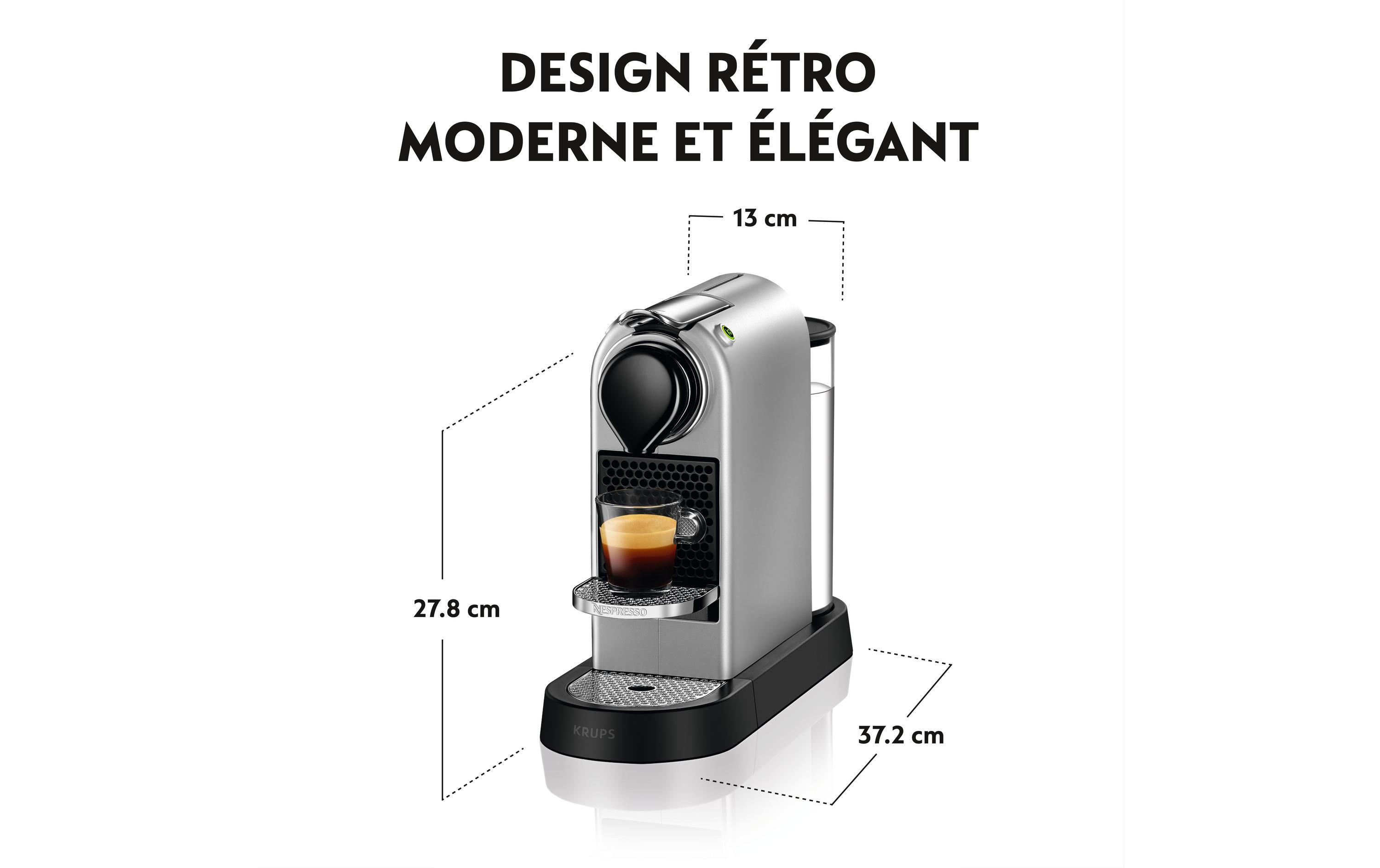 Krups Kaffeemaschine Nespresso CitiZ XN741B Silber